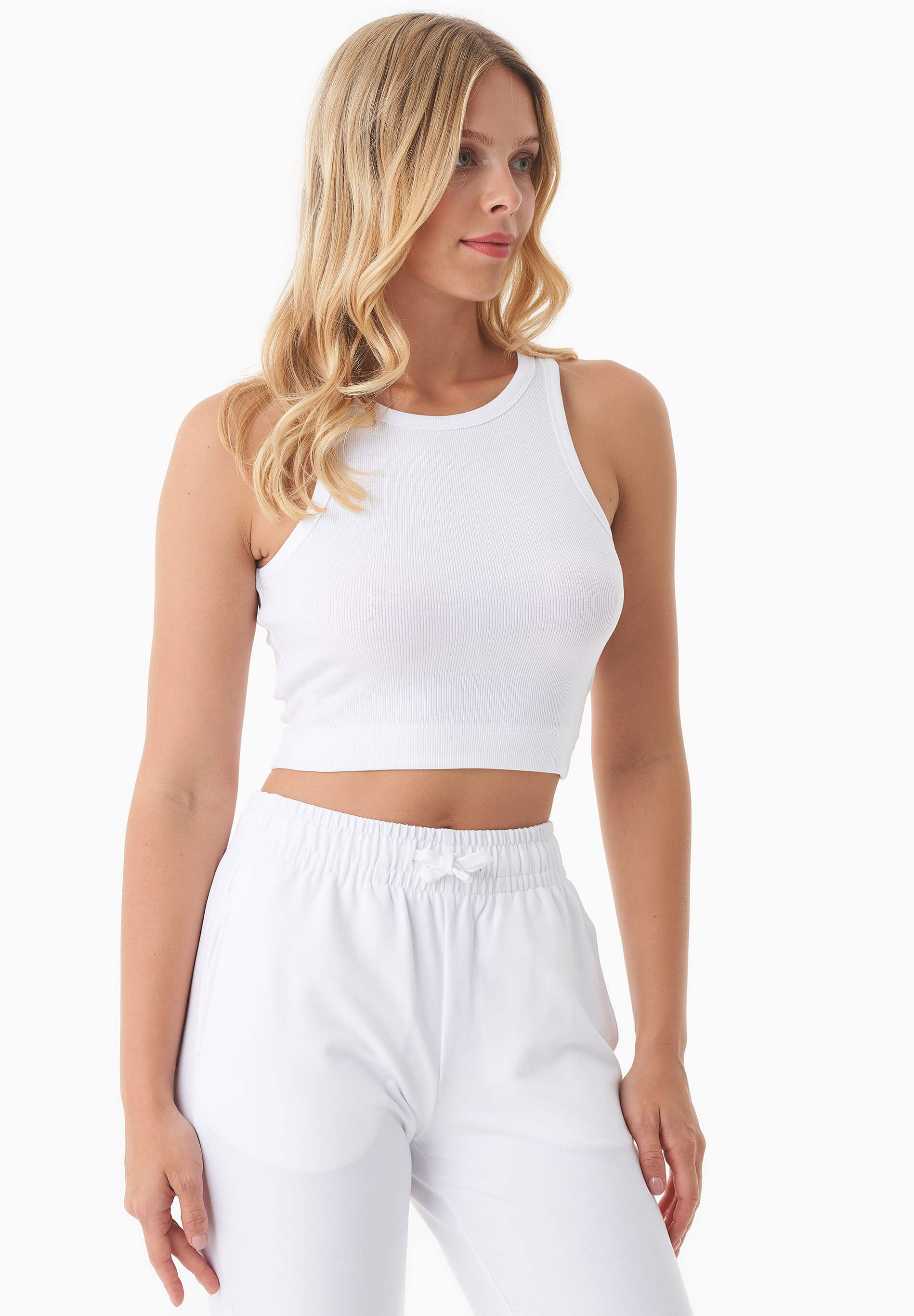 SONNIA | Cropped Rib Top aus Bio-Baumwolle