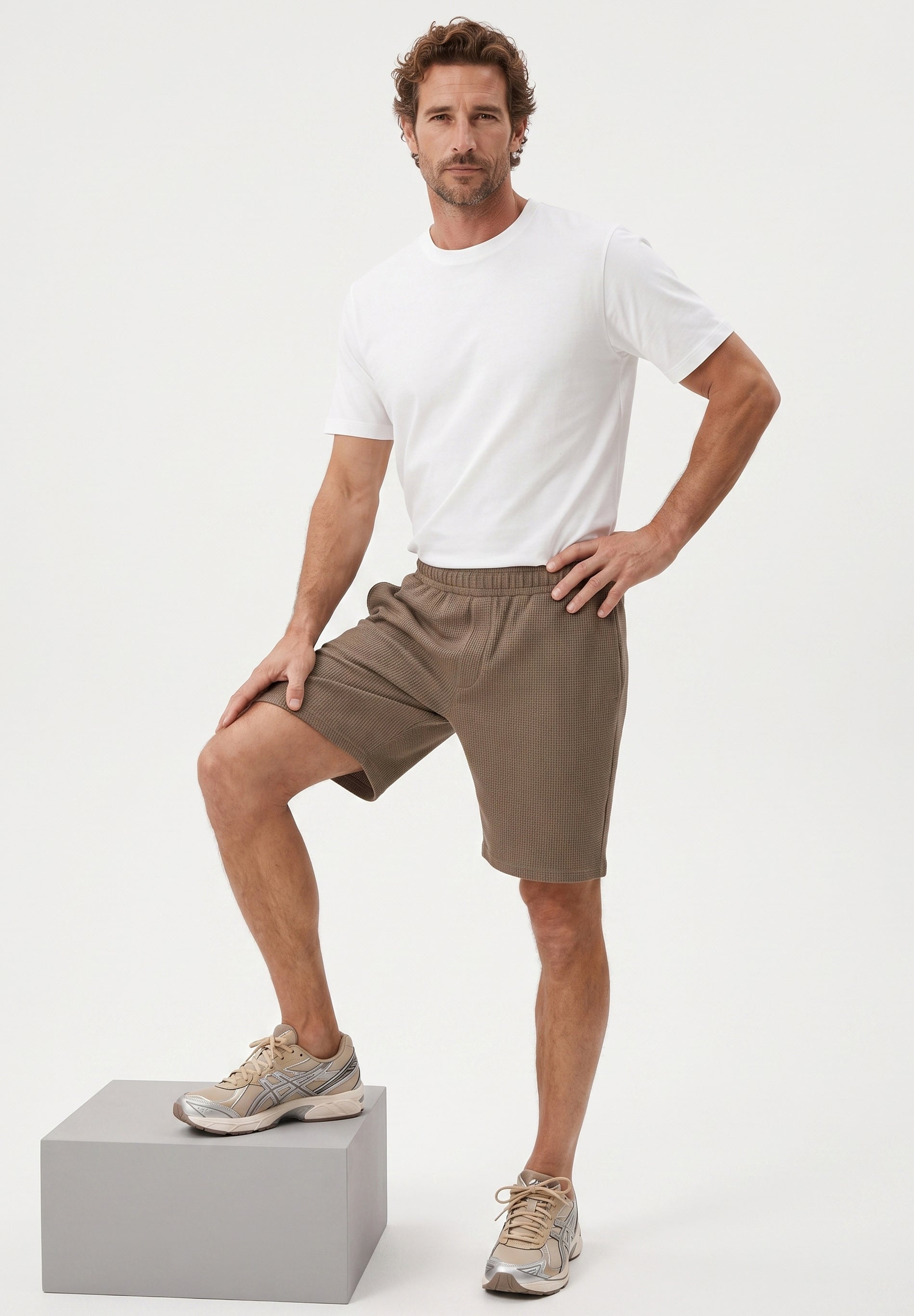 STEVVEN | Waffel-Shorts aus Bio-Baumwolle & recyceltem Polyester