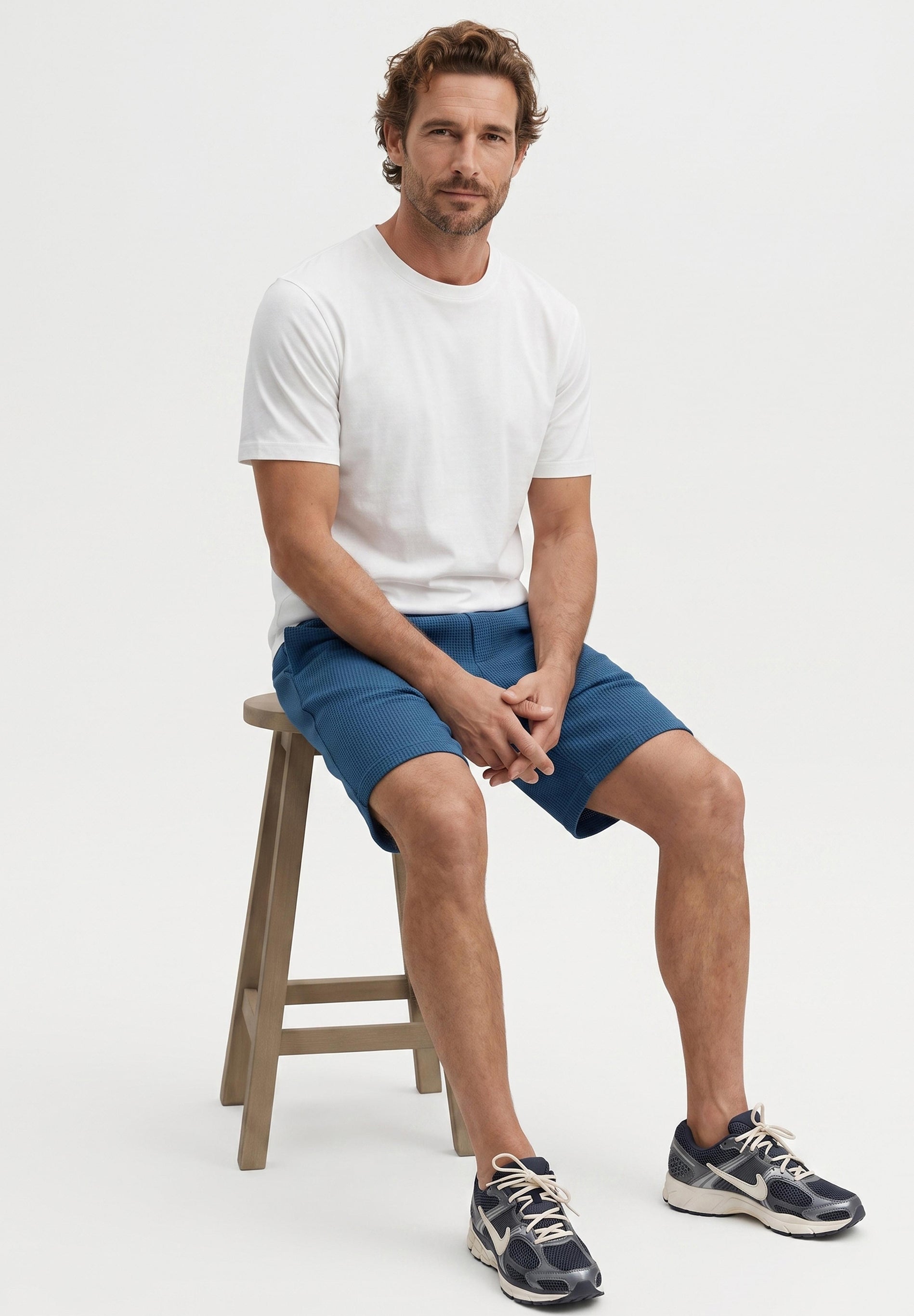 STEVVEN | Waffel-Shorts aus Bio-Baumwolle & recyceltem Polyester