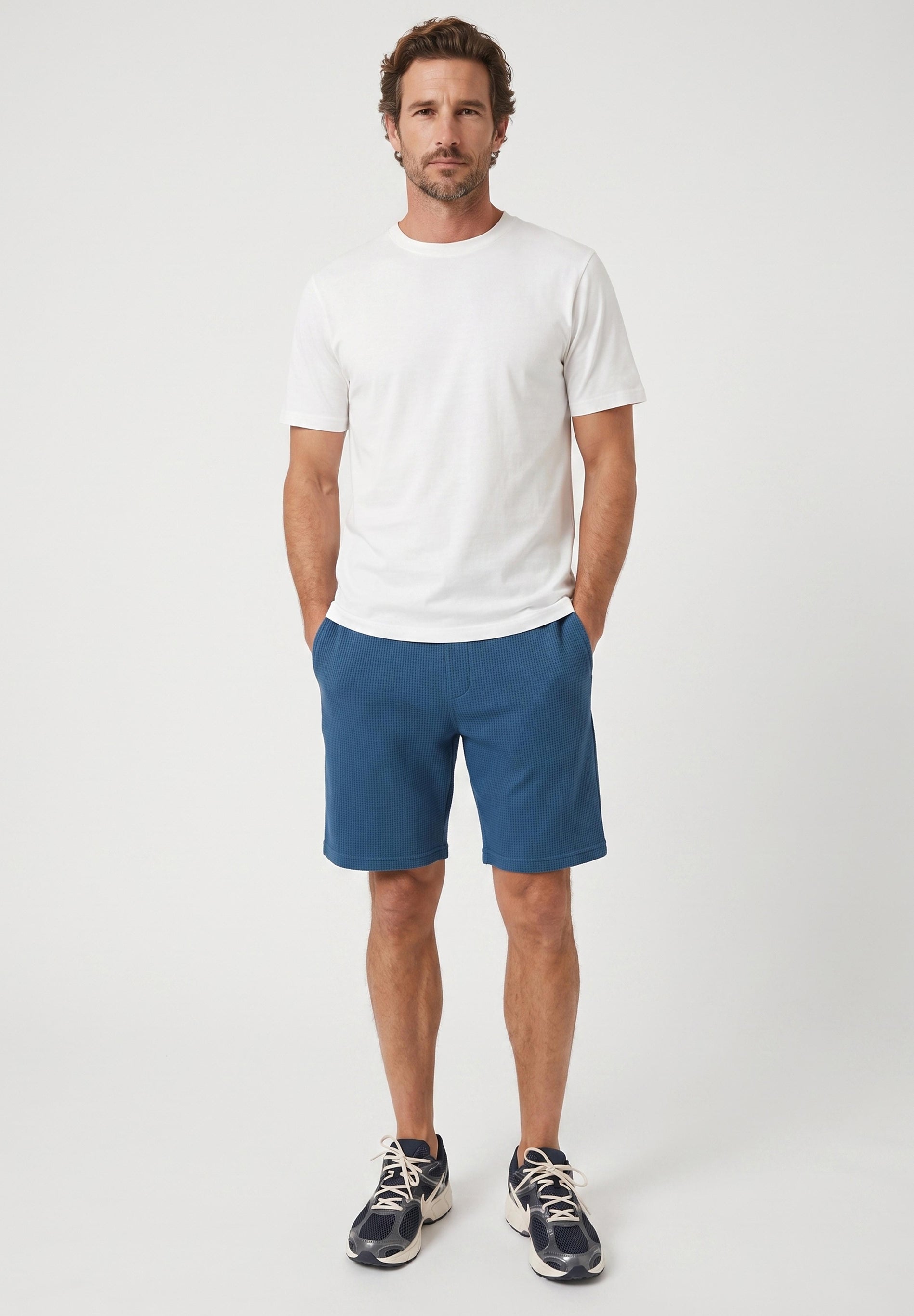 STEVVEN | Waffel-Shorts aus Bio-Baumwolle & recyceltem Polyester