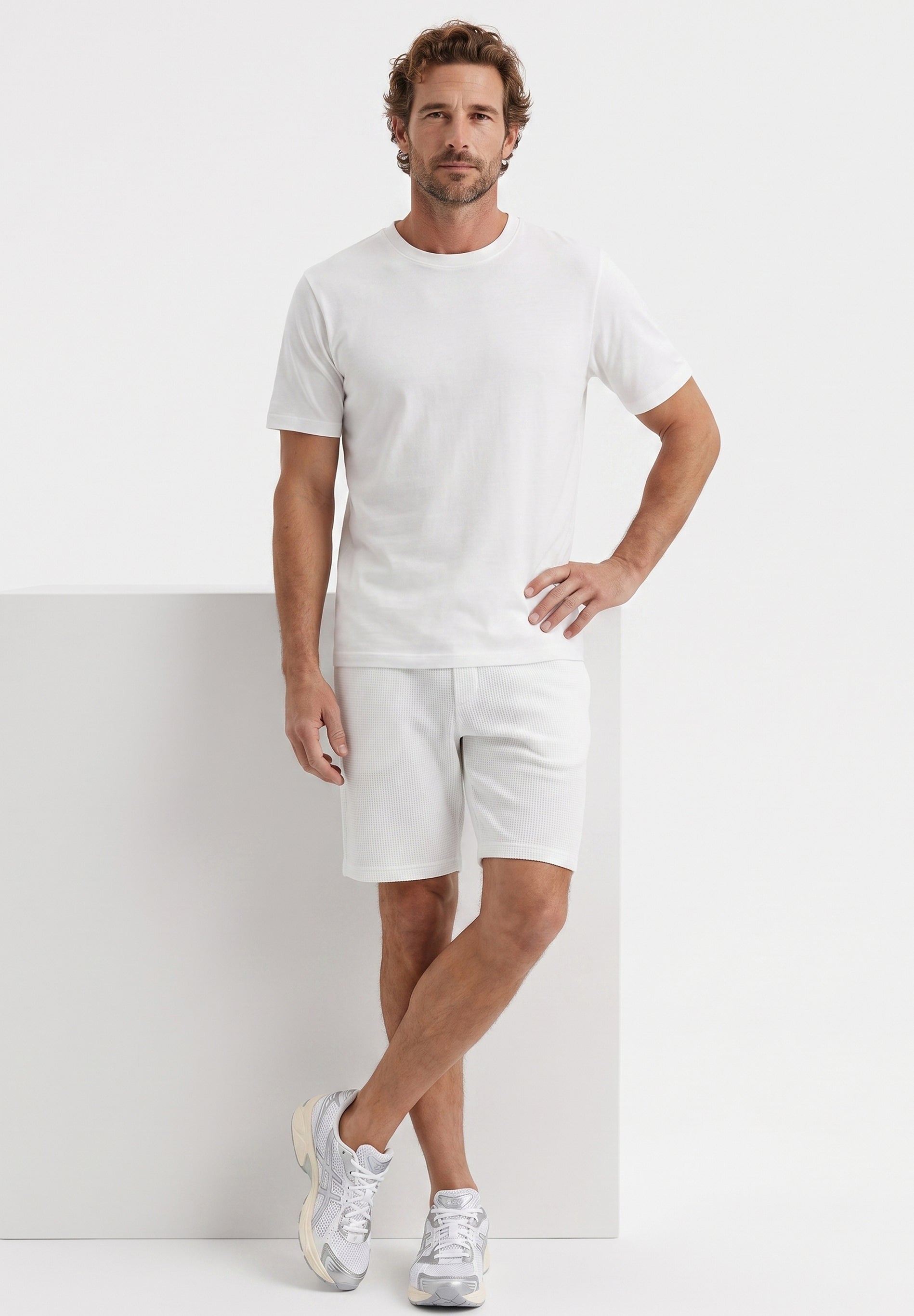STEVVEN | Waffel-Shorts aus Bio-Baumwolle & recyceltem Polyester