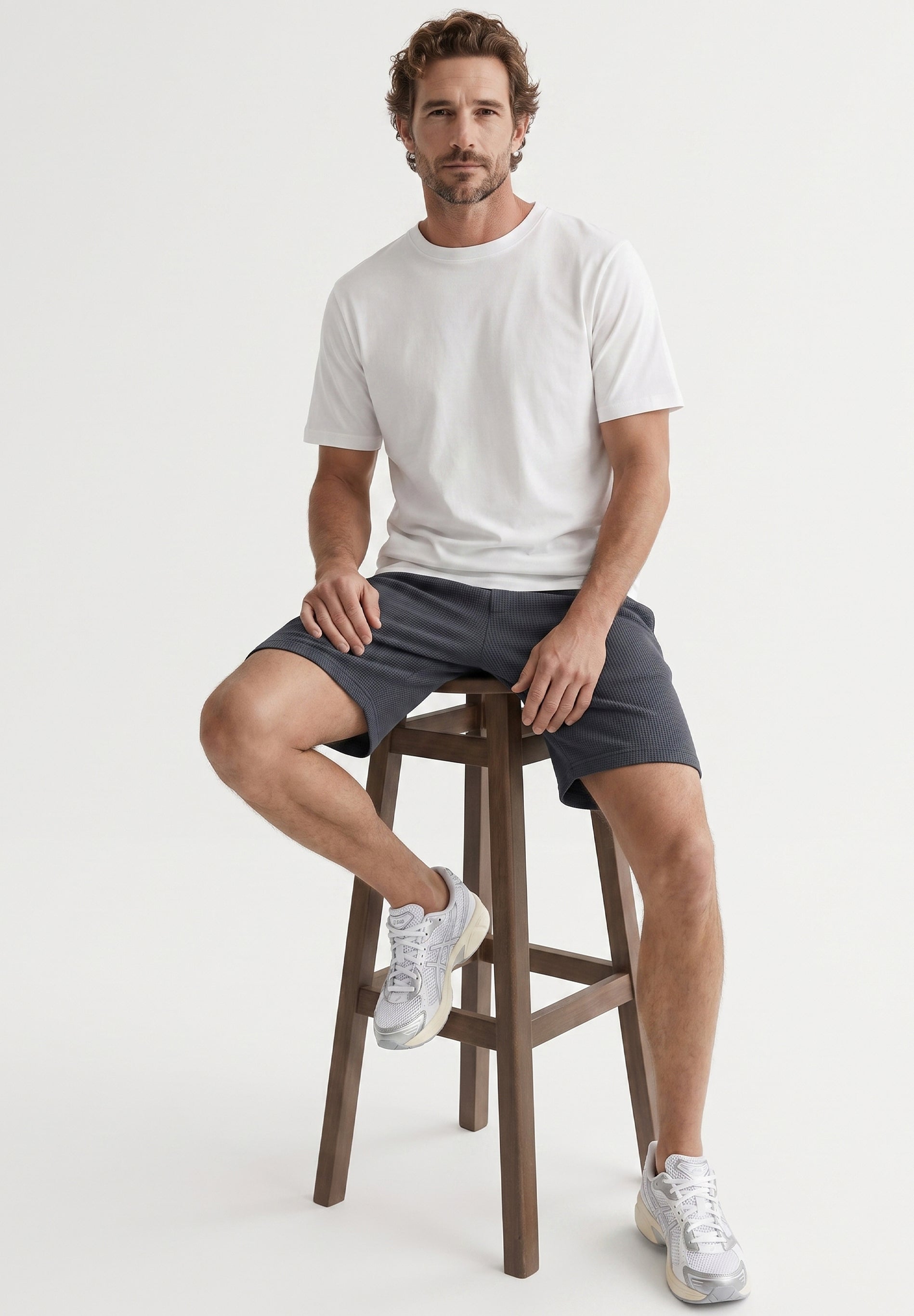 STEVVEN | Waffel-Shorts aus Bio-Baumwolle & recyceltem Polyester
