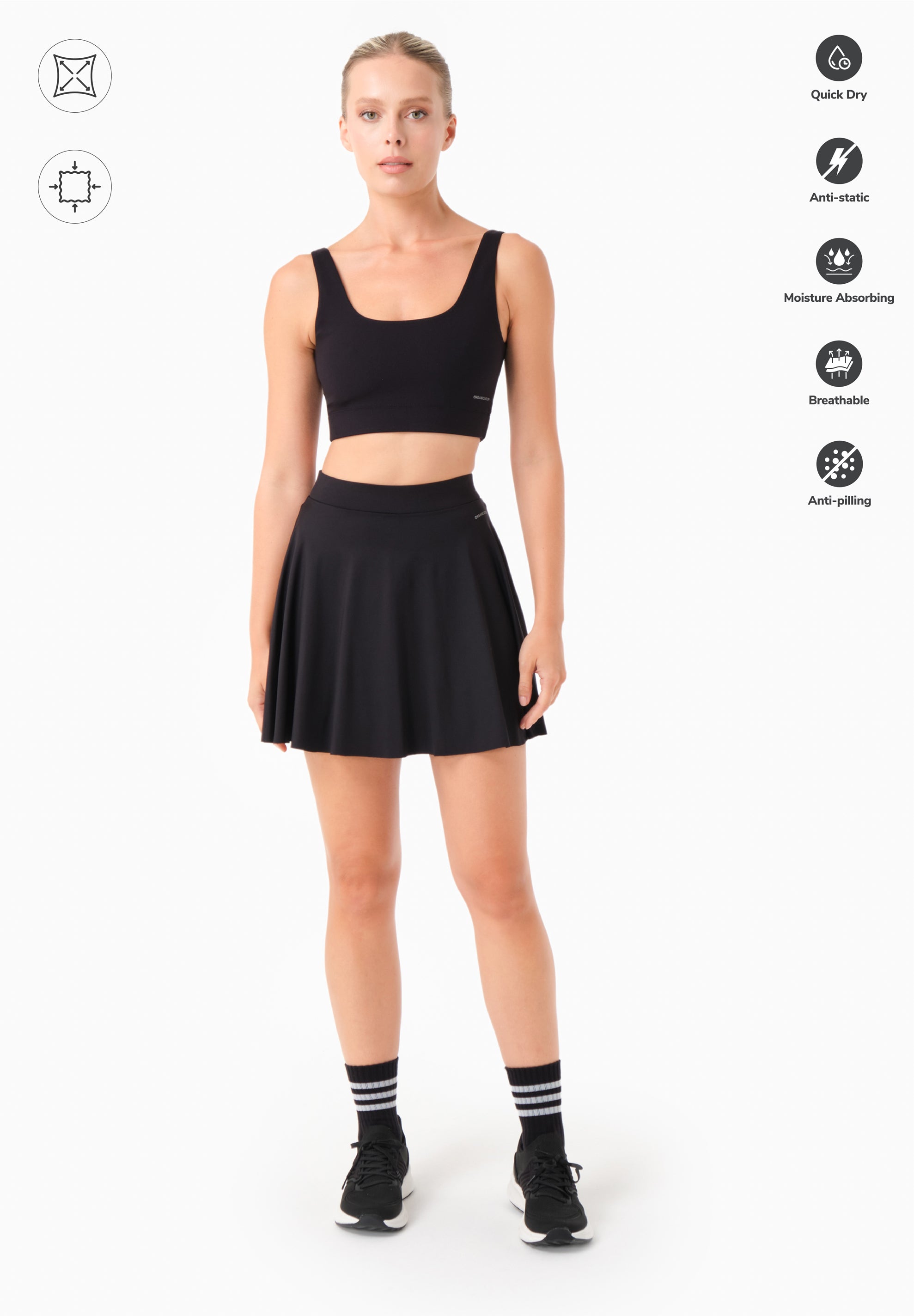 SUMMER | Sport-Skort mit Innenshorts aus recyceltem Polyamid