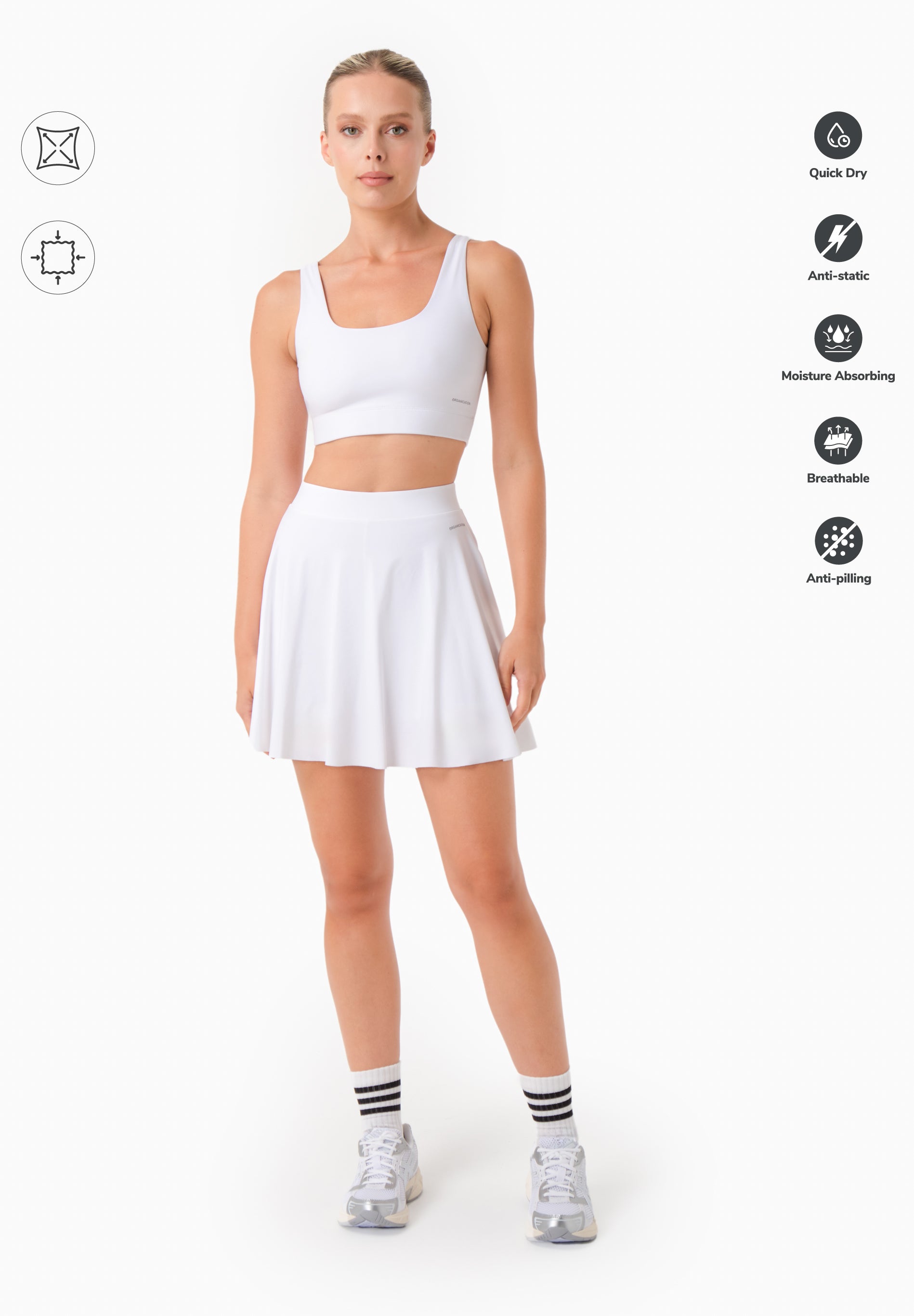 SUMMER | Sport-Skort mit Innenshorts aus recyceltem Polyamid