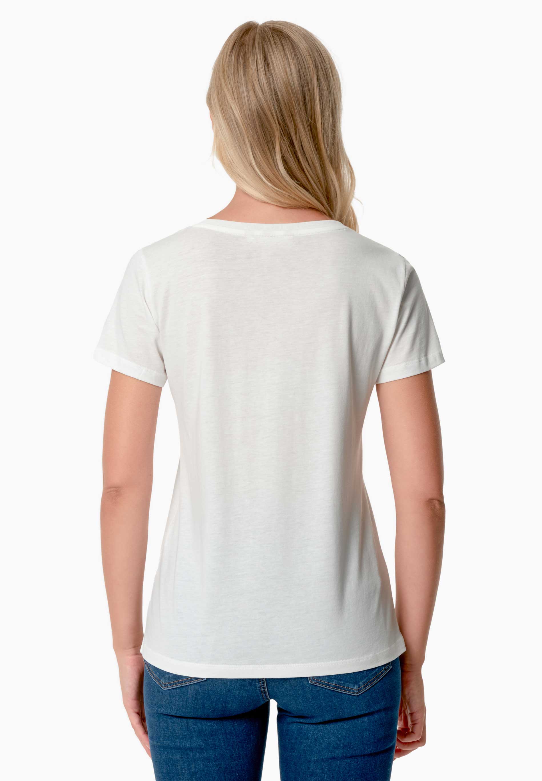 TAMARRA | T-Shirt aus TENCEL™ Modal und Bio-Baumwolle mit V-Ausschnitt