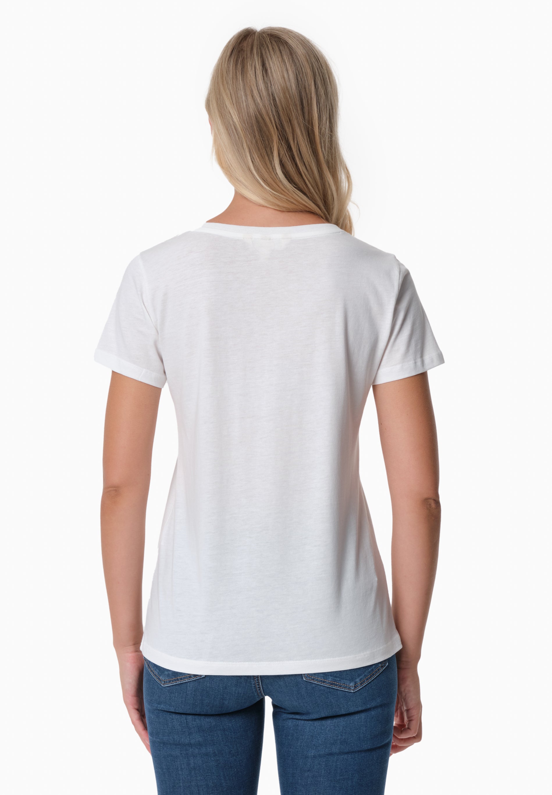 TAMARRA | T-Shirt aus TENCEL™ Modal und Bio-Baumwolle mit V-Ausschnitt