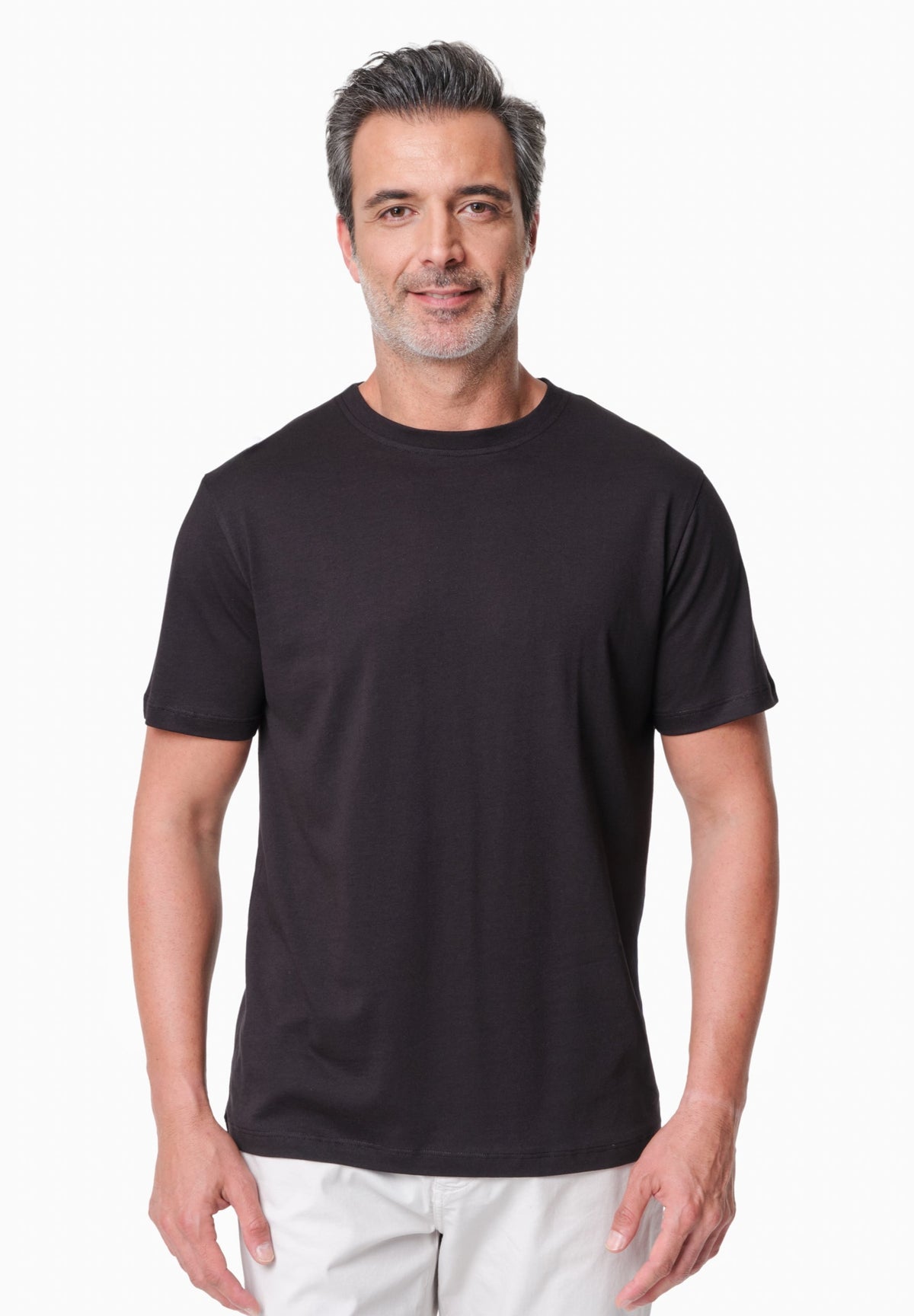 TANNJU Herren T-Shirt TENCEL™ Modal und Bio-Baumwolle – Black