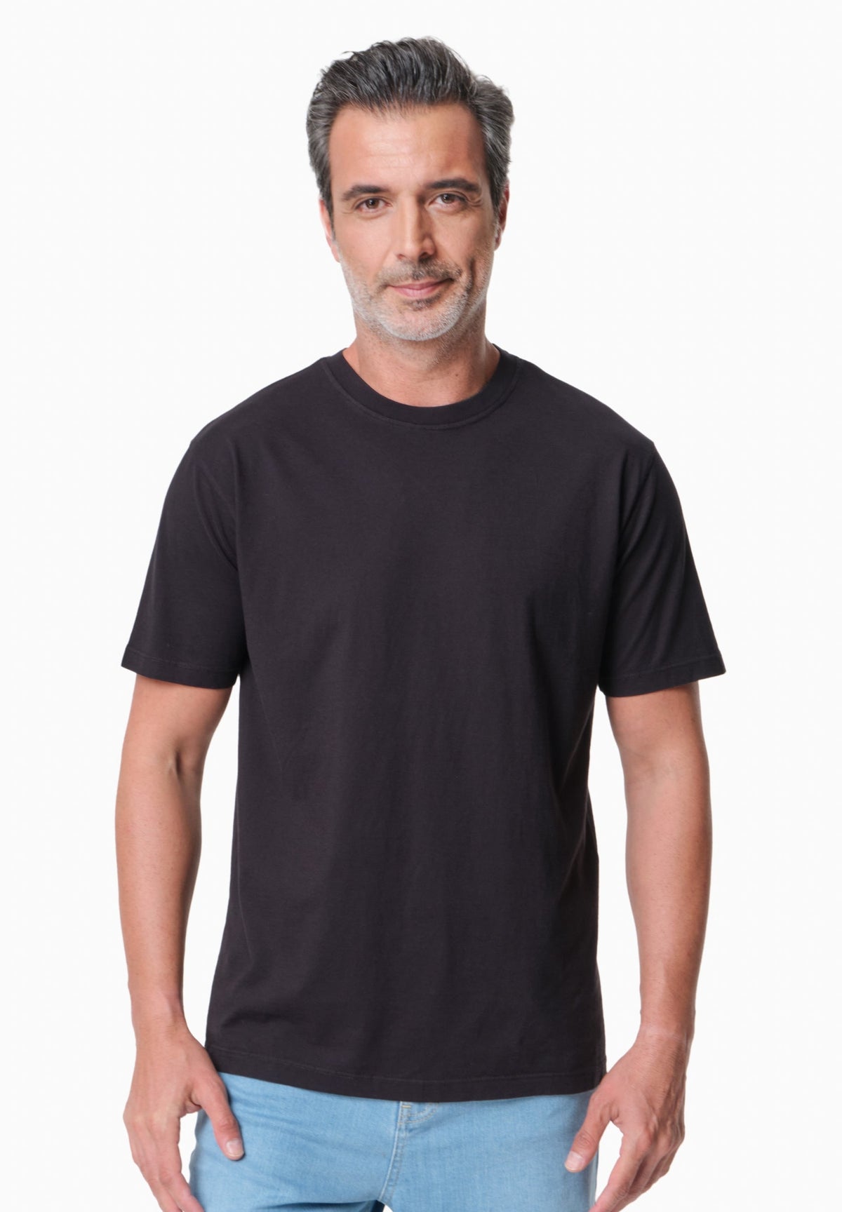 TAYLANN Herren Basic T-Shirt Bio-Baumwolle – Black