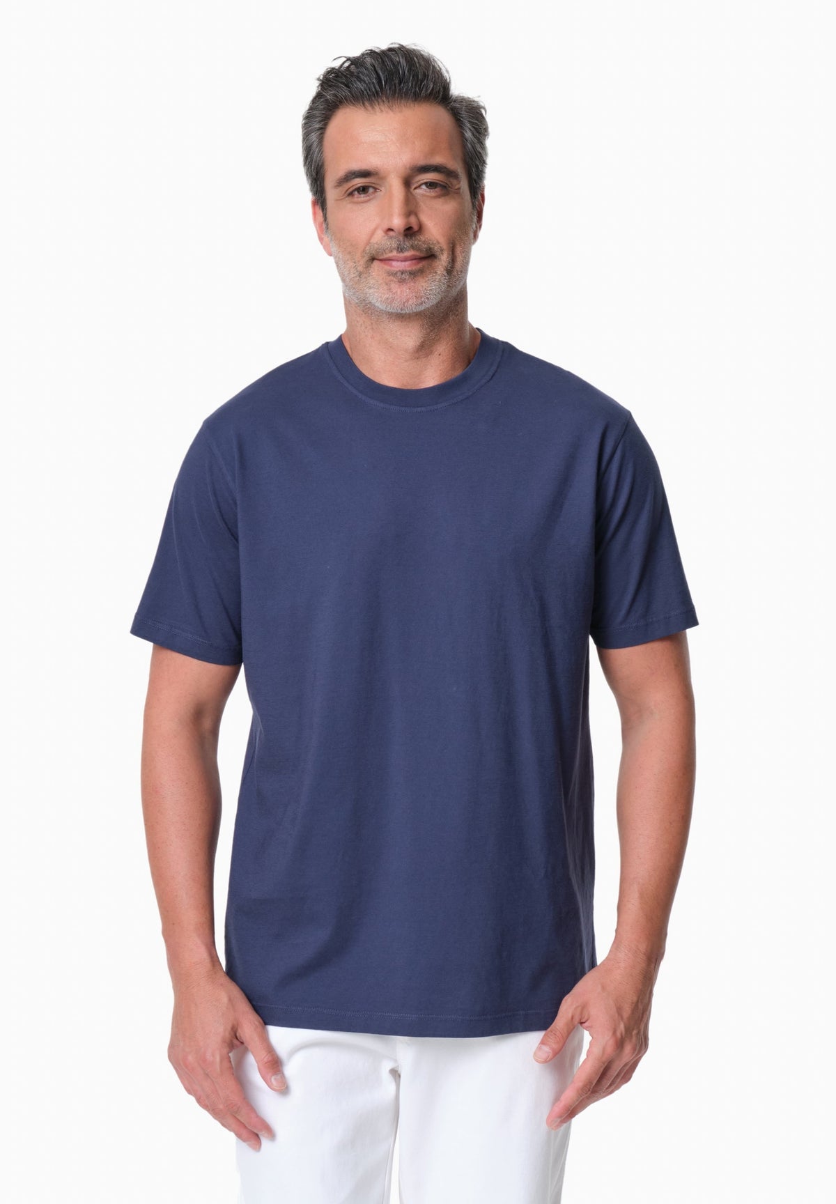 TAYLANN Herren Basic T-Shirt Bio-Baumwolle – Navy