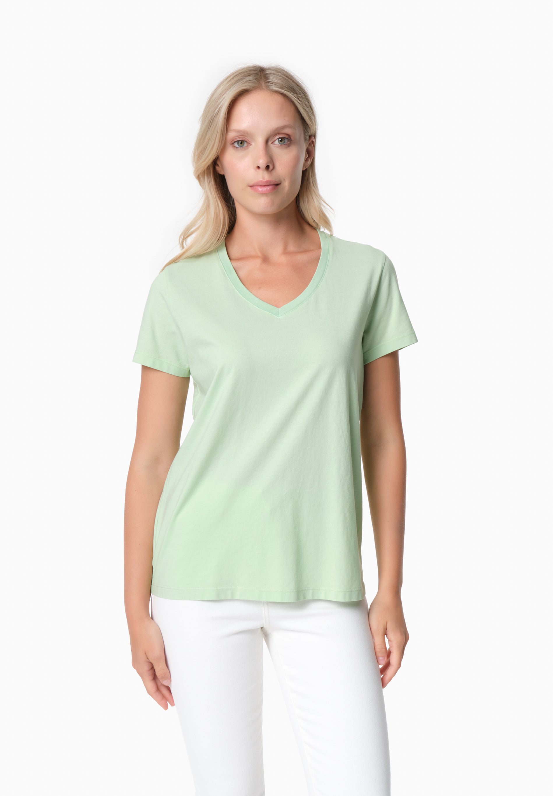 TESSA | Basic T-Shirt aus Bio-Baumwolle mit V-Ausschnitt