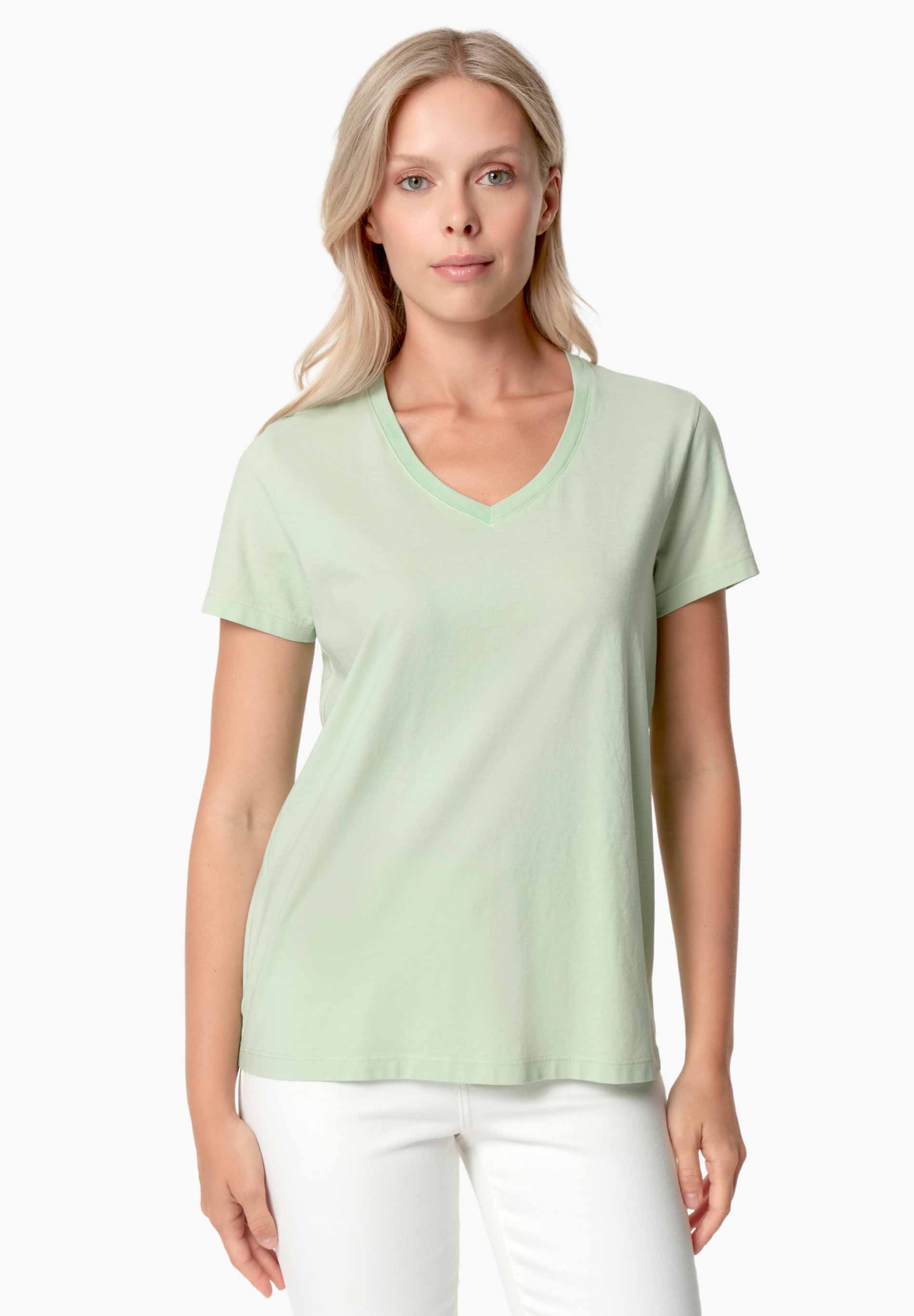 TESSA | Basic T-Shirt aus Bio-Baumwolle mit V-Ausschnitt
