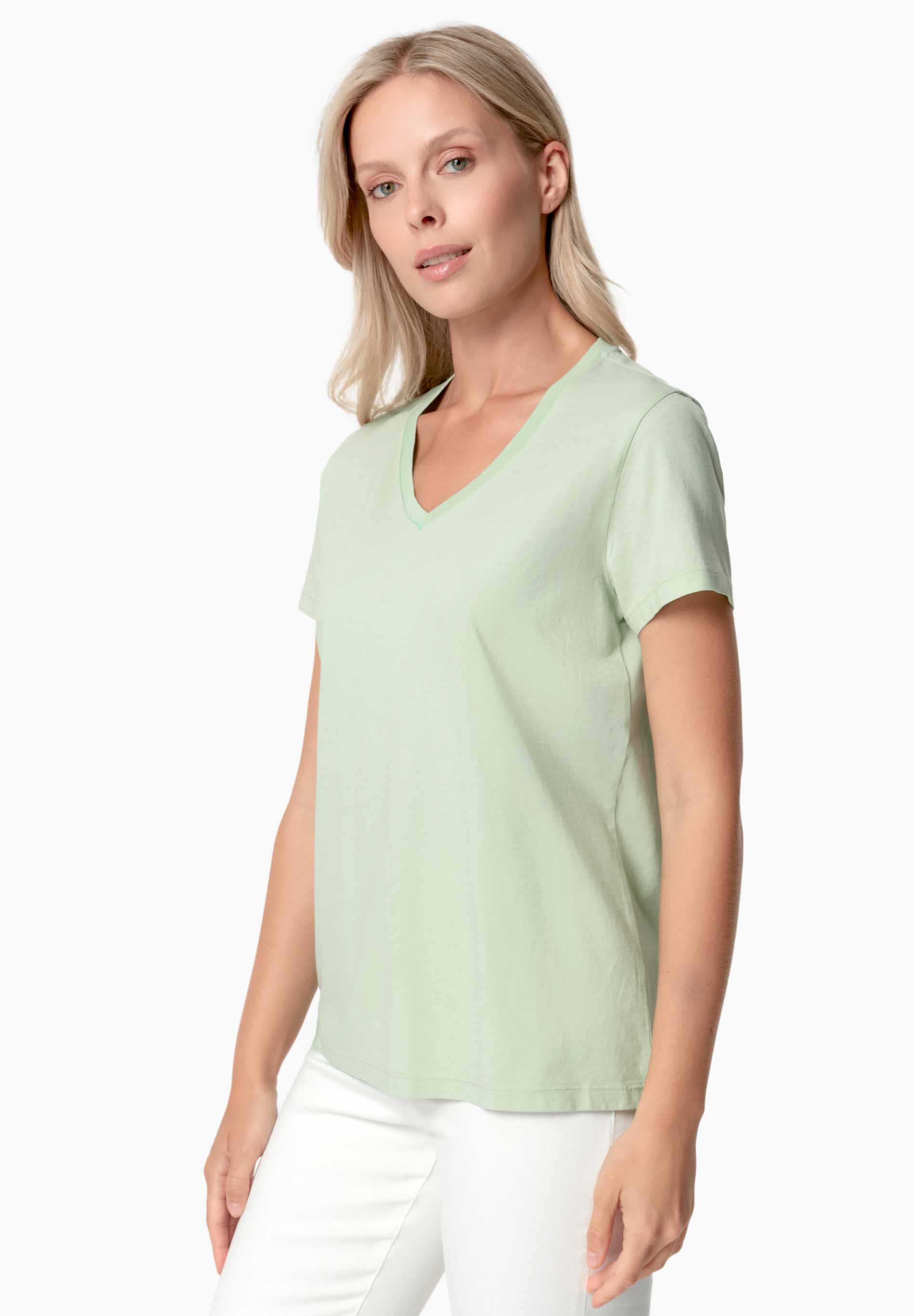 TESSA | Basic T-Shirt aus Bio-Baumwolle mit V-Ausschnitt