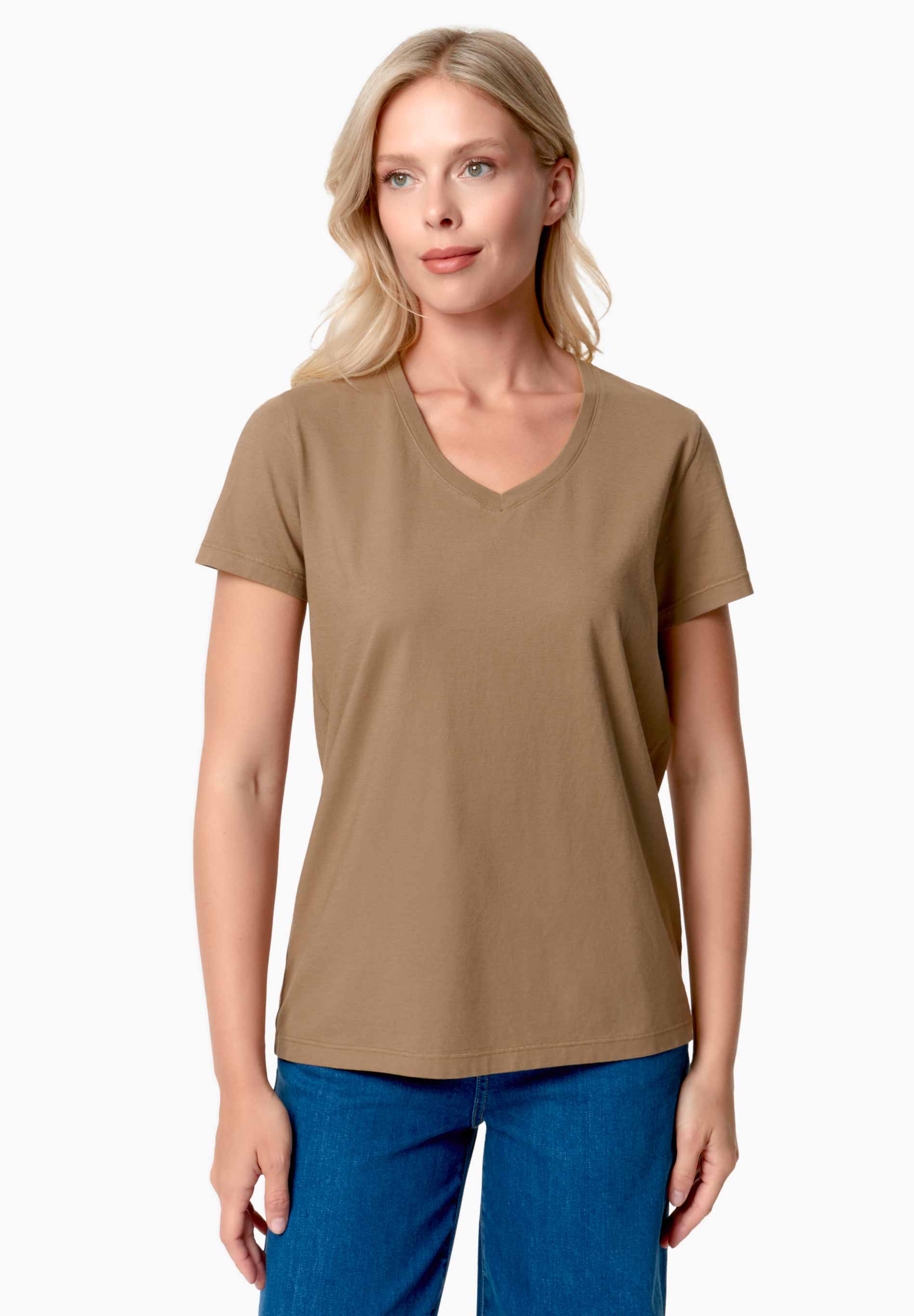 TESSA | Basic T-Shirt aus Bio-Baumwolle mit V-Ausschnitt