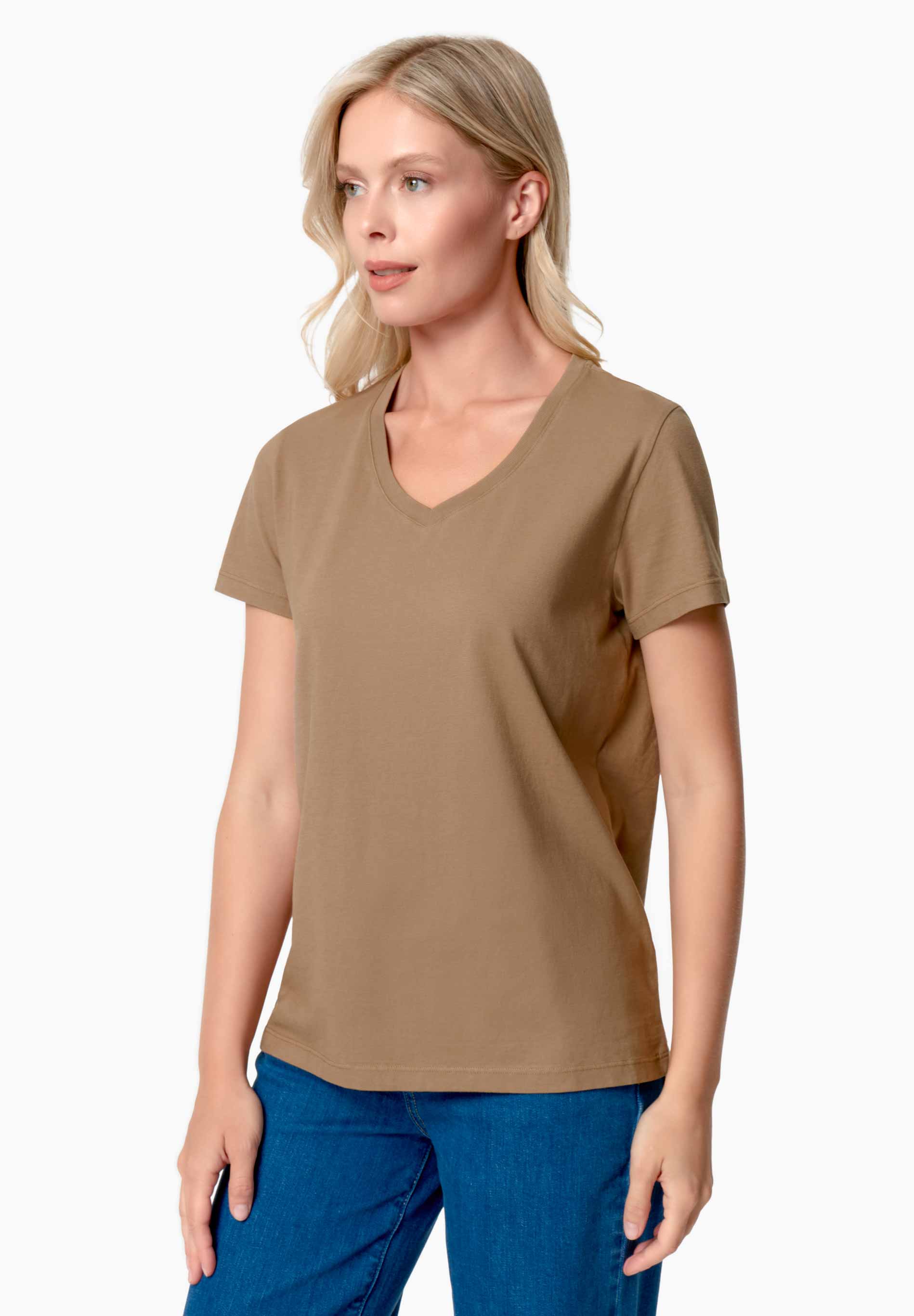 TESSA | Basic T-Shirt aus Bio-Baumwolle mit V-Ausschnitt