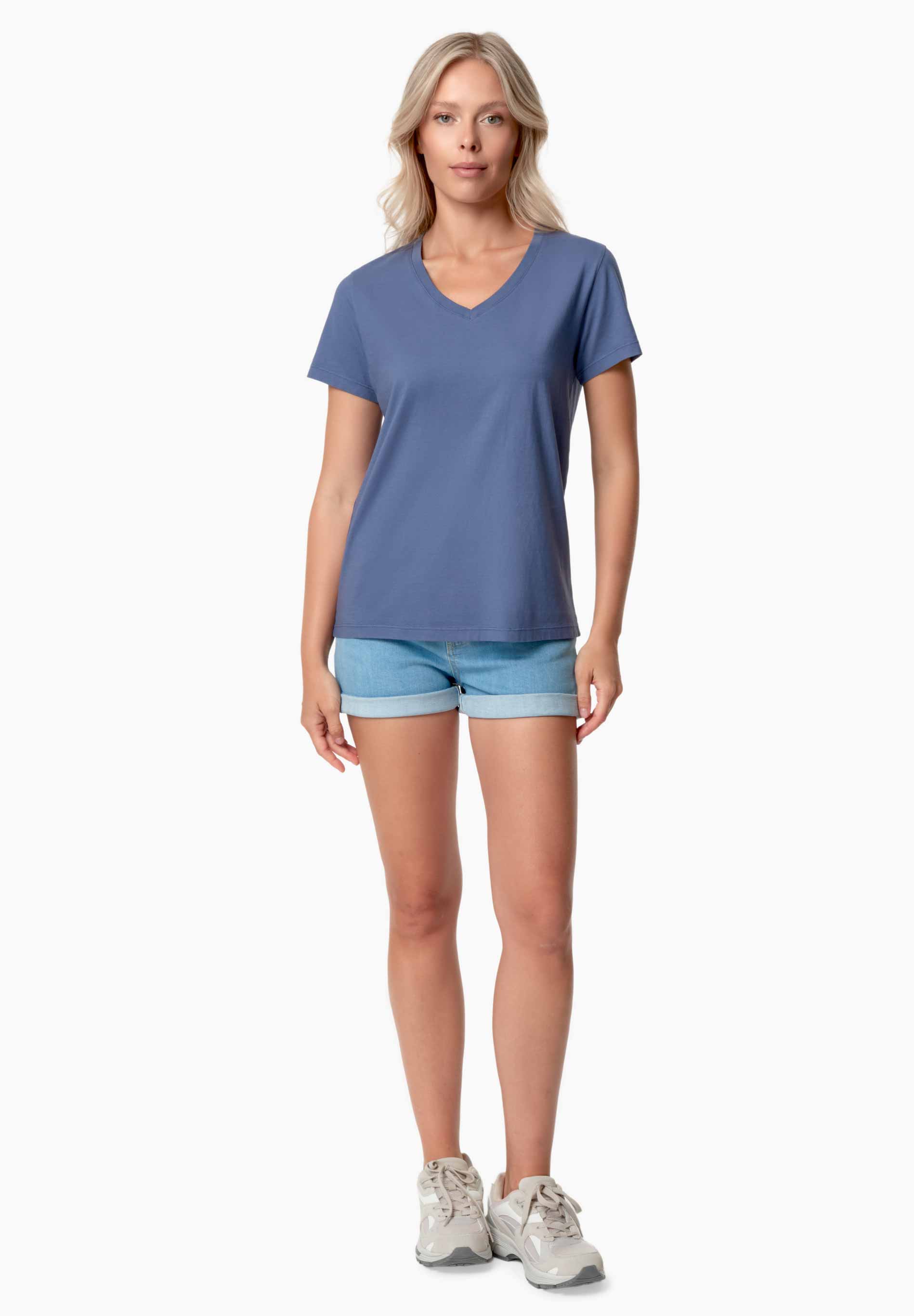 TESSA | Basic T-Shirt aus Bio-Baumwolle mit V-Ausschnitt