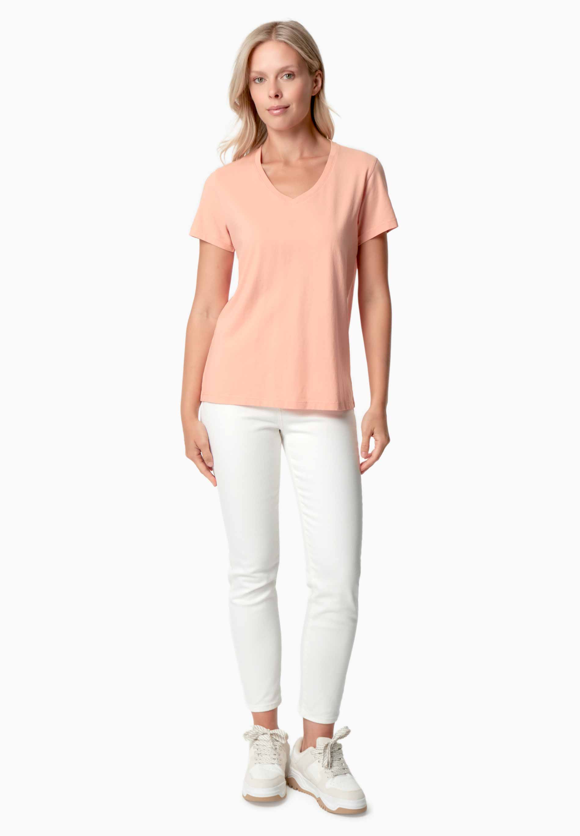 TESSA | Basic T-Shirt aus Bio-Baumwolle mit V-Ausschnitt