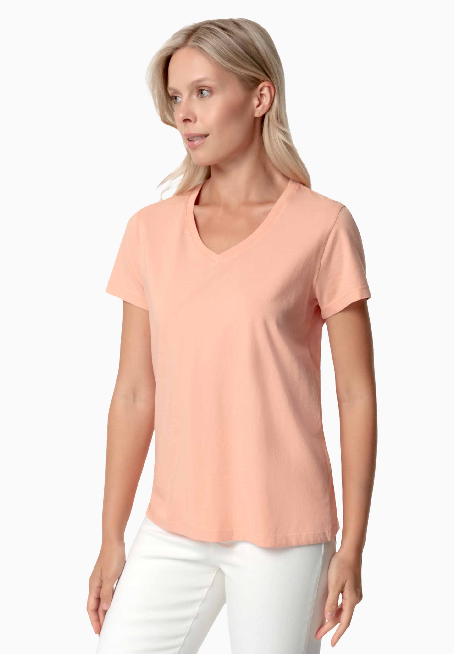 TESSA | Basic T-Shirt aus Bio-Baumwolle mit V-Ausschnitt