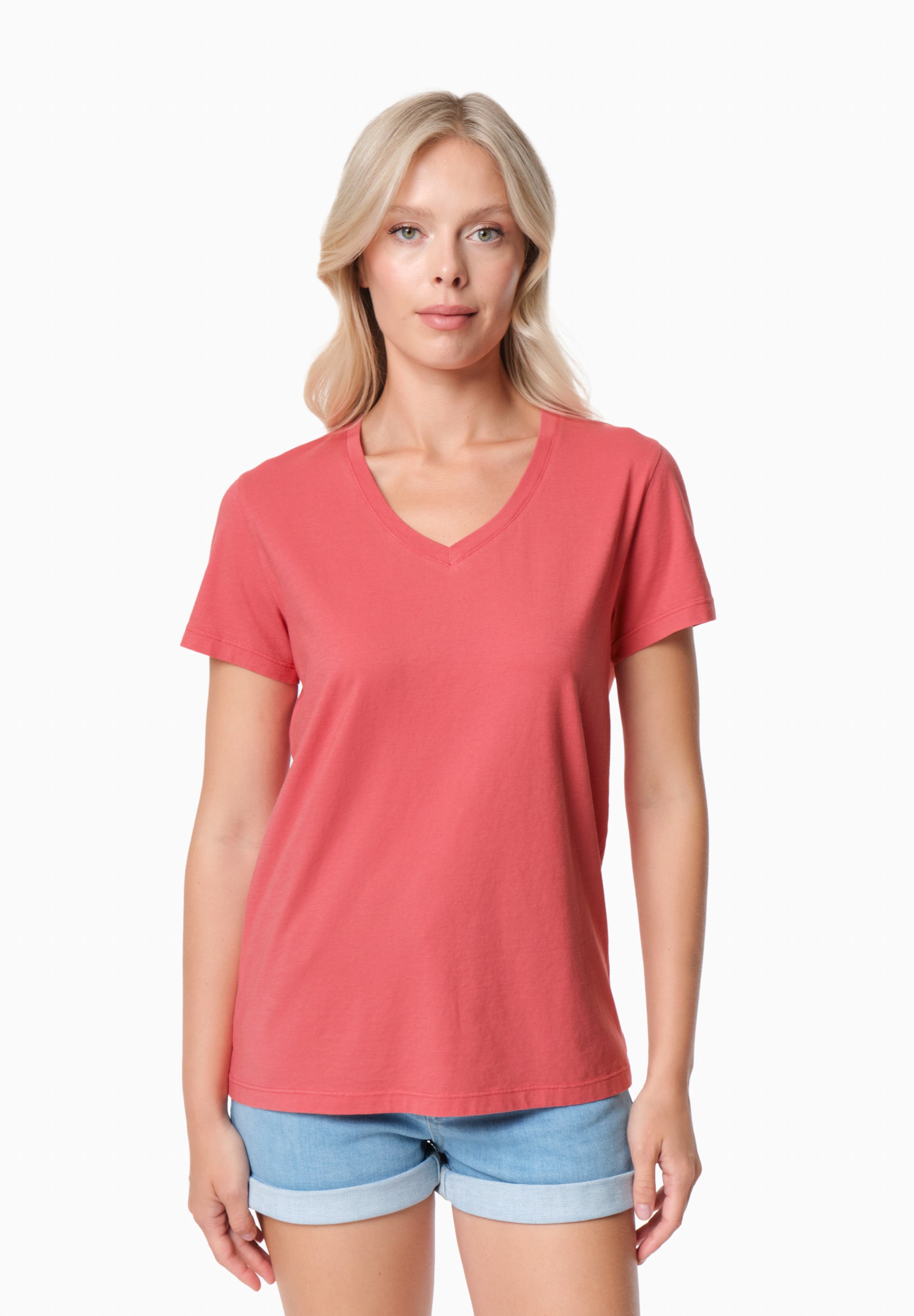 TESSA | Basic T-Shirt aus Bio-Baumwolle mit V-Ausschnitt