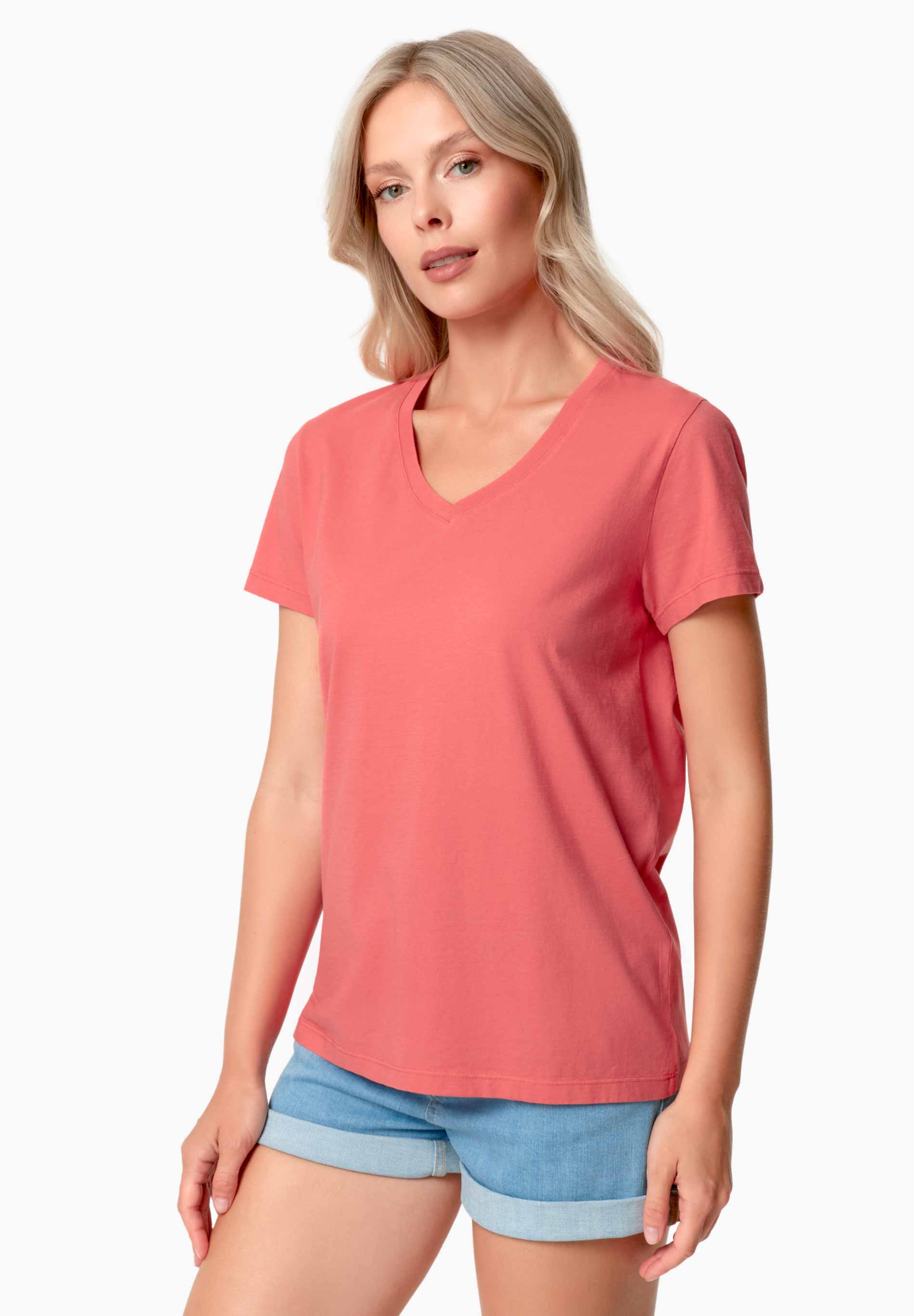 TESSA | Basic T-Shirt aus Bio-Baumwolle mit V-Ausschnitt