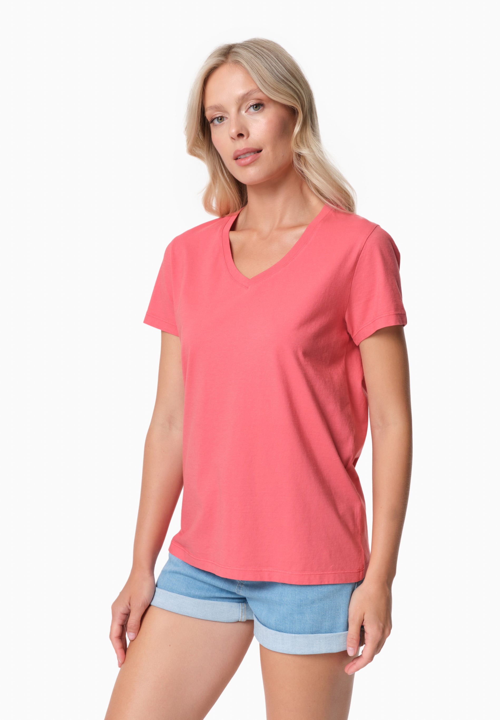 TESSA | Basic T-Shirt aus Bio-Baumwolle mit V-Ausschnitt
