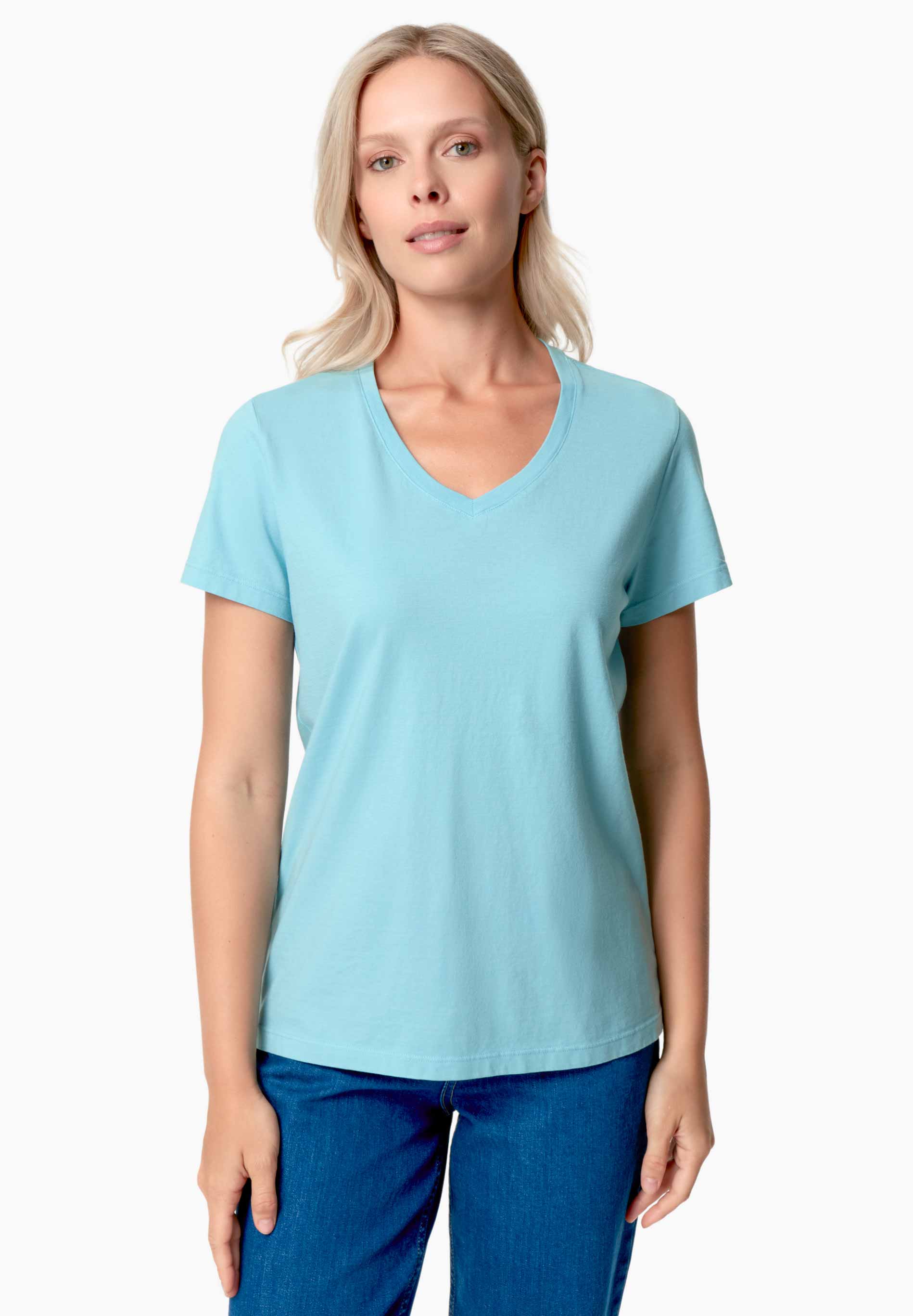TESSA | Basic T-Shirt aus Bio-Baumwolle mit V-Ausschnitt
