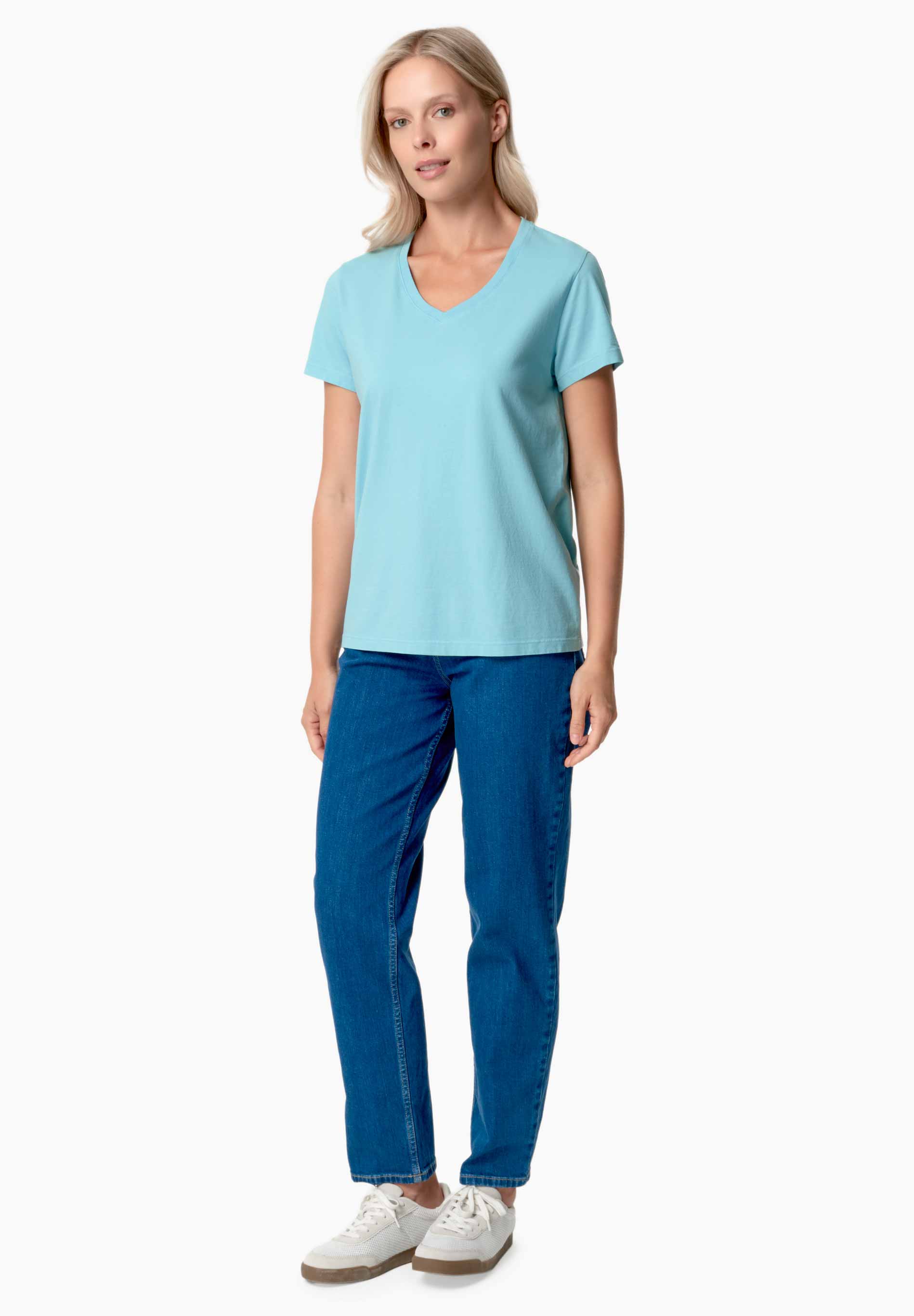 TESSA | Basic T-Shirt aus Bio-Baumwolle mit V-Ausschnitt