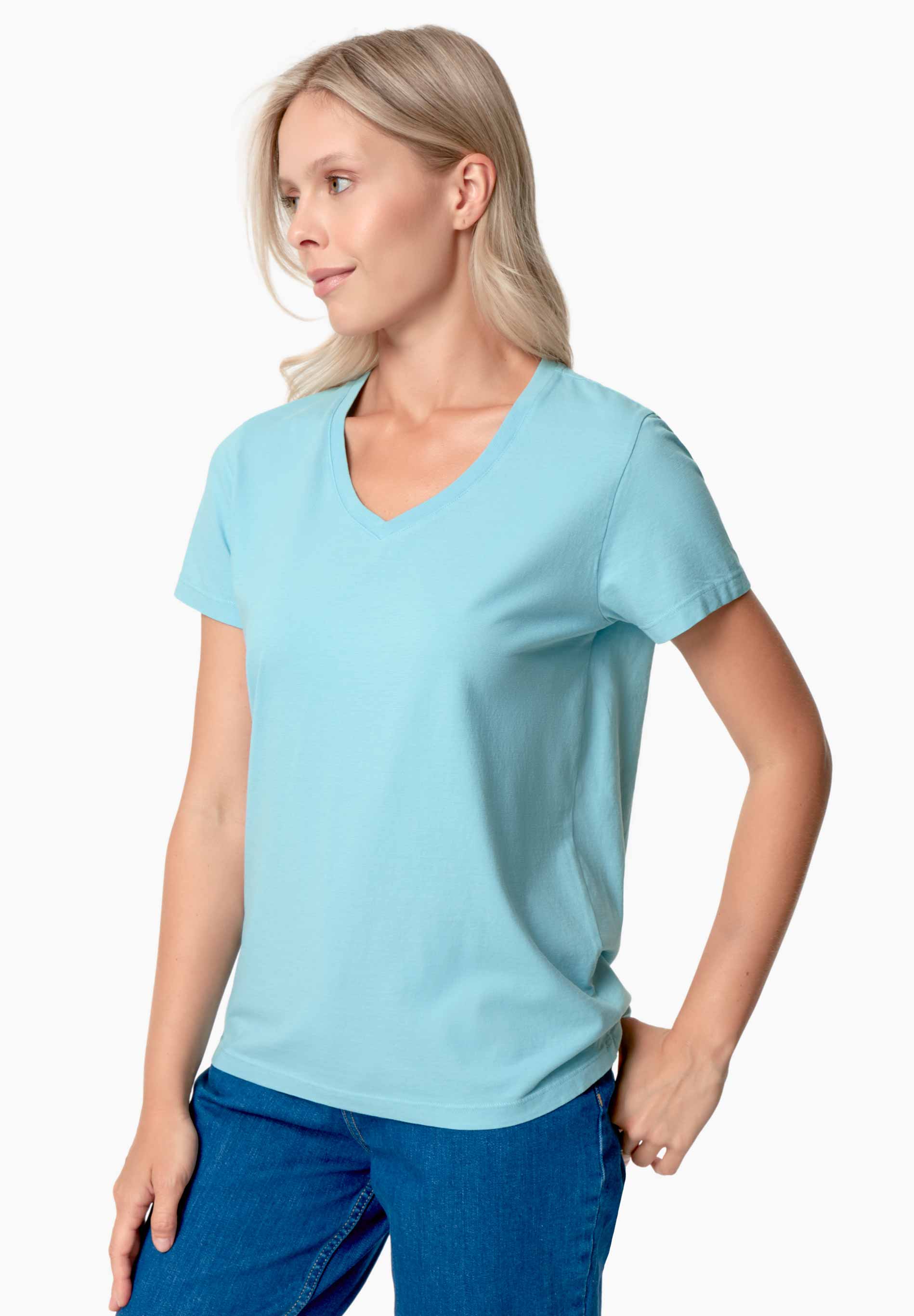 TESSA | Basic T-Shirt aus Bio-Baumwolle mit V-Ausschnitt