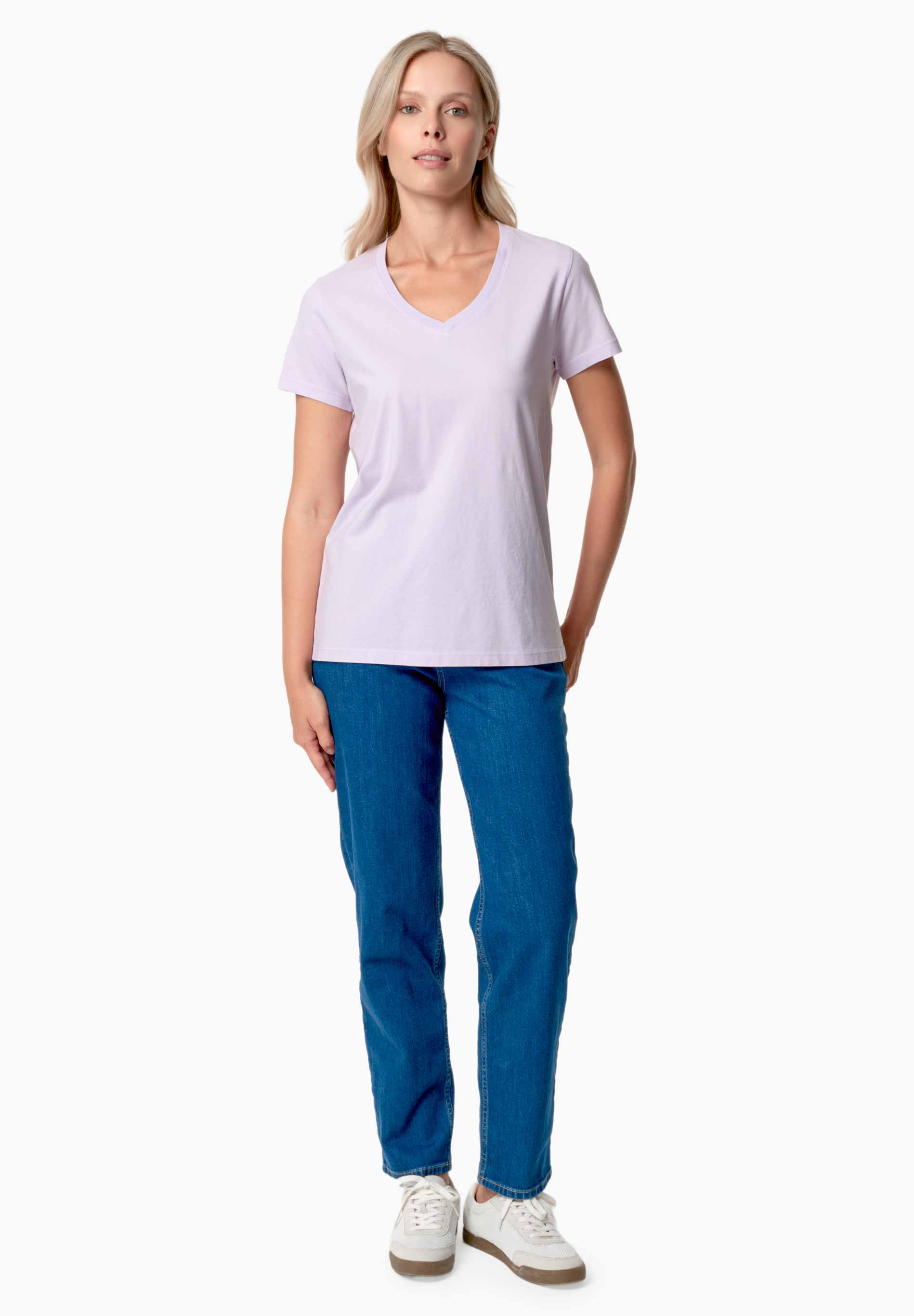 TESSA | Basic T-Shirt aus Bio-Baumwolle mit V-Ausschnitt