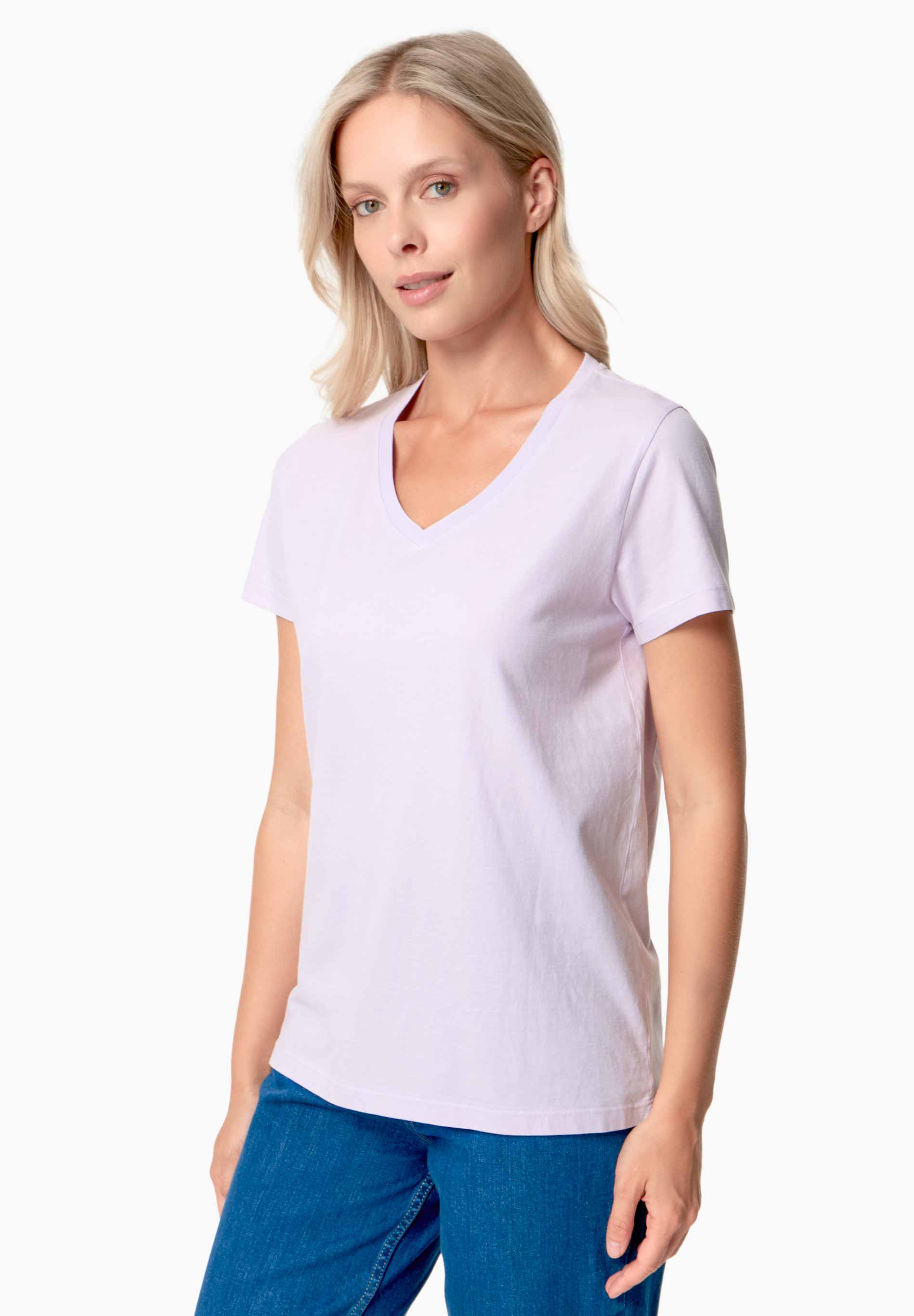 TESSA | Basic T-Shirt aus Bio-Baumwolle mit V-Ausschnitt