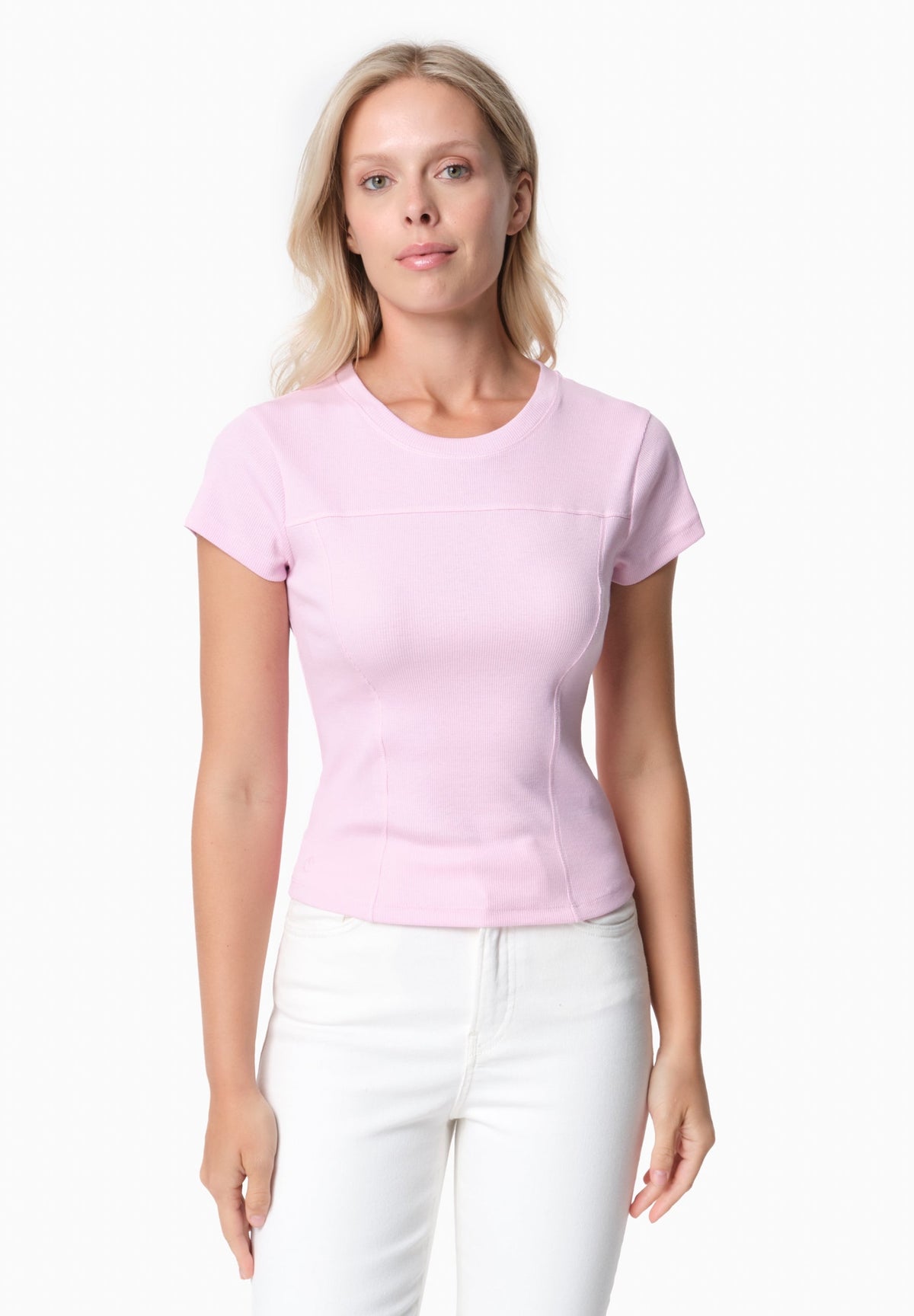 TILLDA Damen Rib T-Shirt TENCEL™ Modal und Bio-Baumwolle – Rose