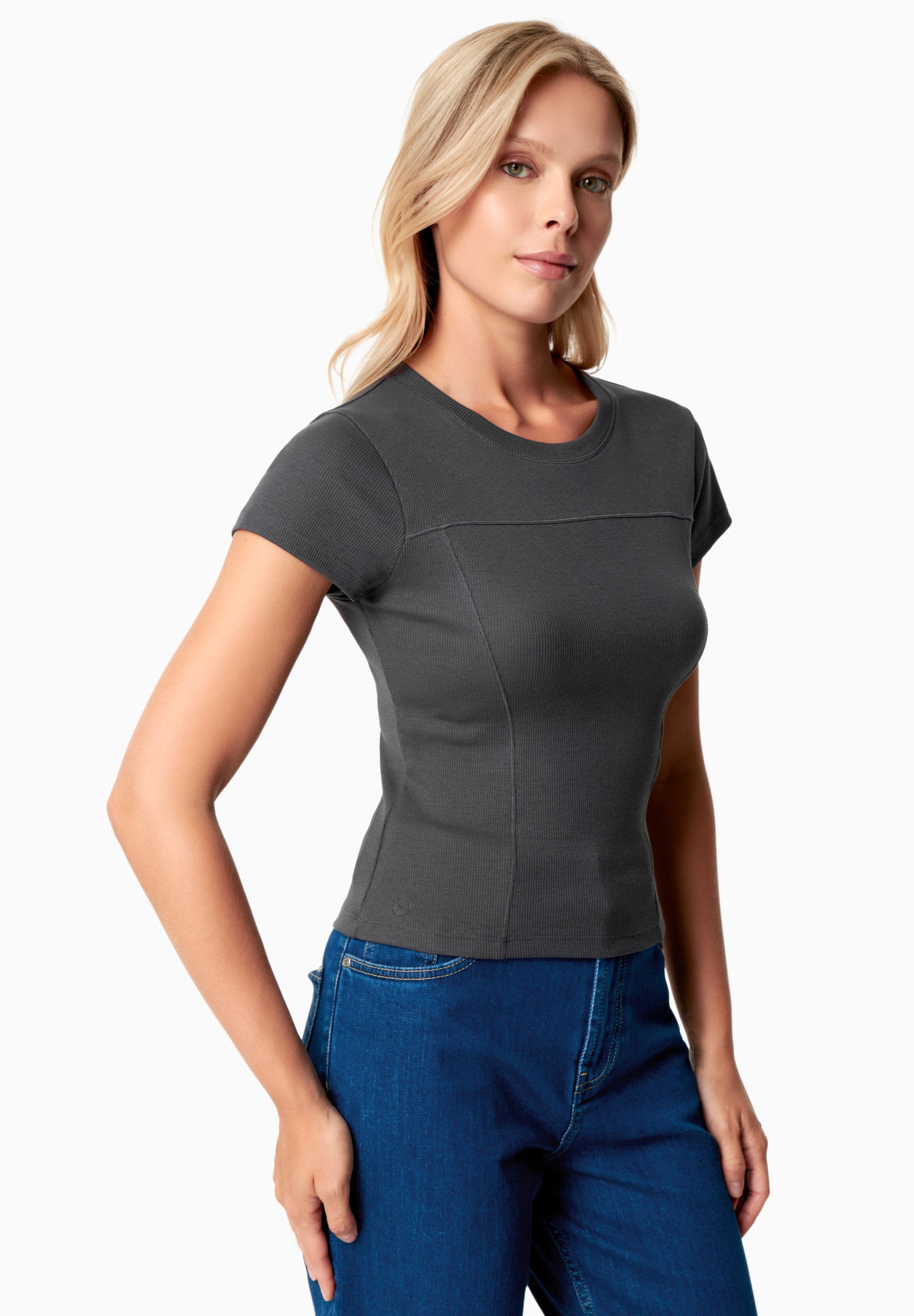 TILLDA | Rib T-Shirt aus TENCEL™ Modal und Bio-Baumwolle