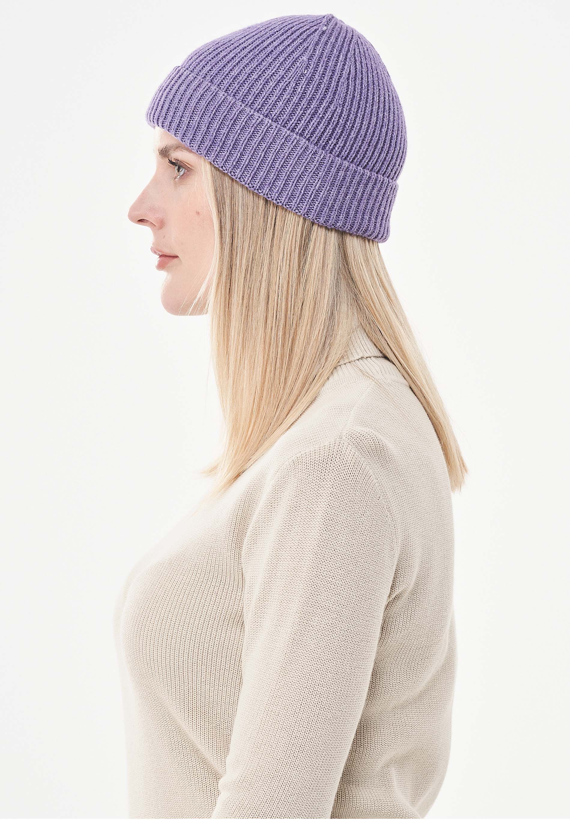 Unisex Strick-Beanie aus Bio-Merinowolle und Bio-Baumwolle