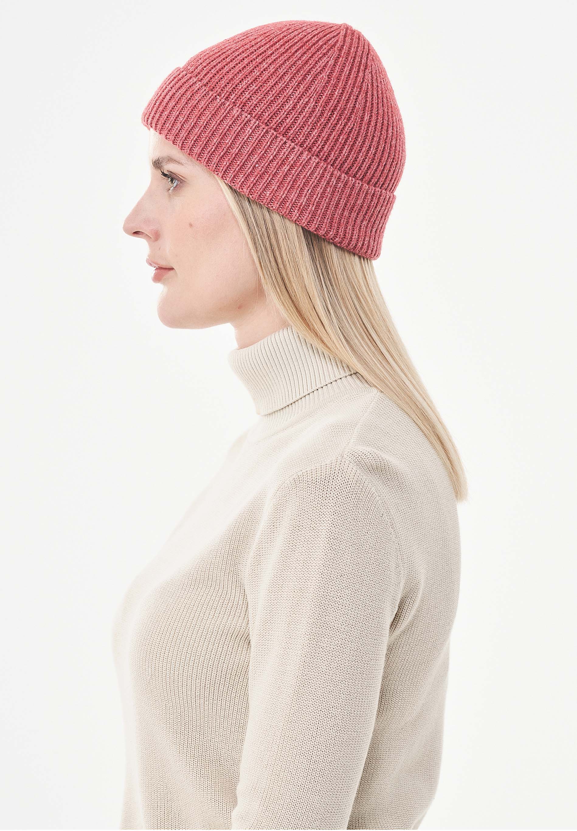 Unisex Strick-Beanie aus Bio-Merinowolle und Bio-Baumwolle