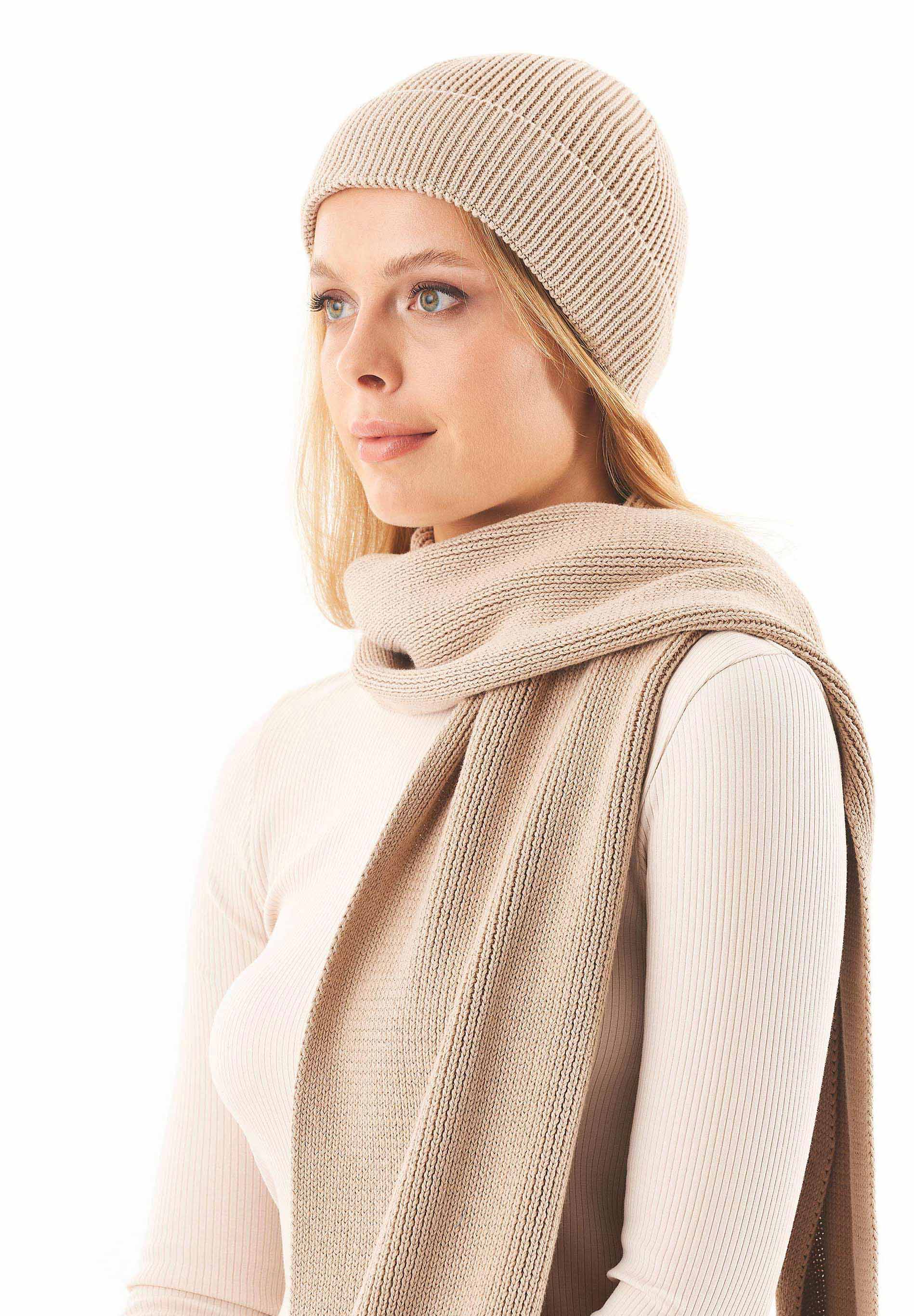 Unisex Strick-Beanie aus Bio-Baumwolle