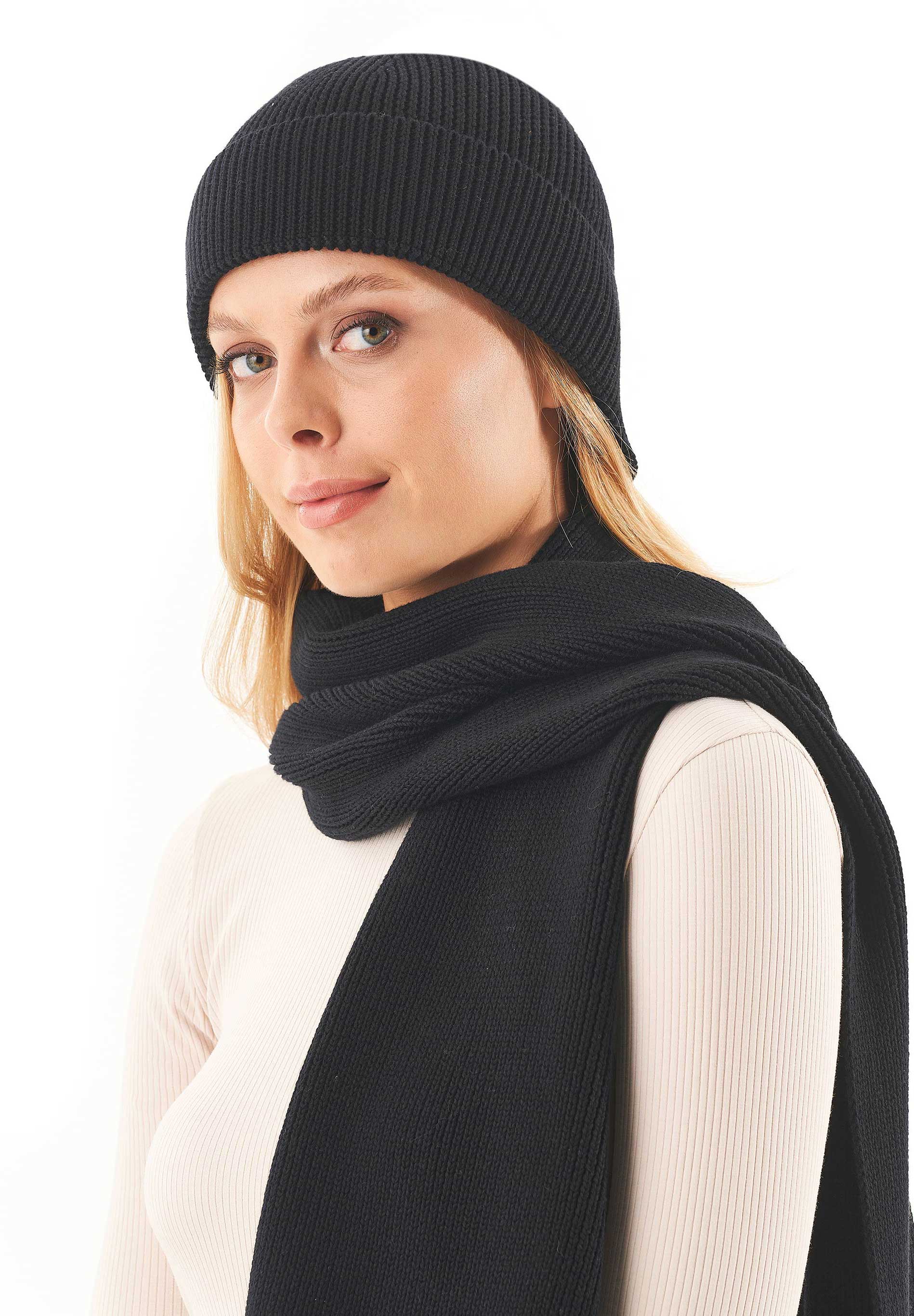 Unisex Strick-Beanie aus Bio-Baumwolle