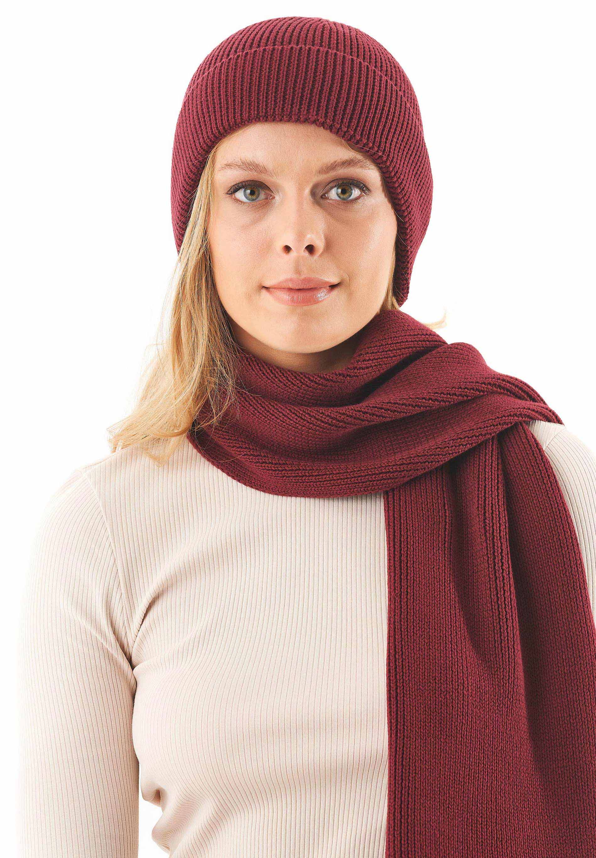 Unisex Strick-Beanie aus Bio-Baumwolle