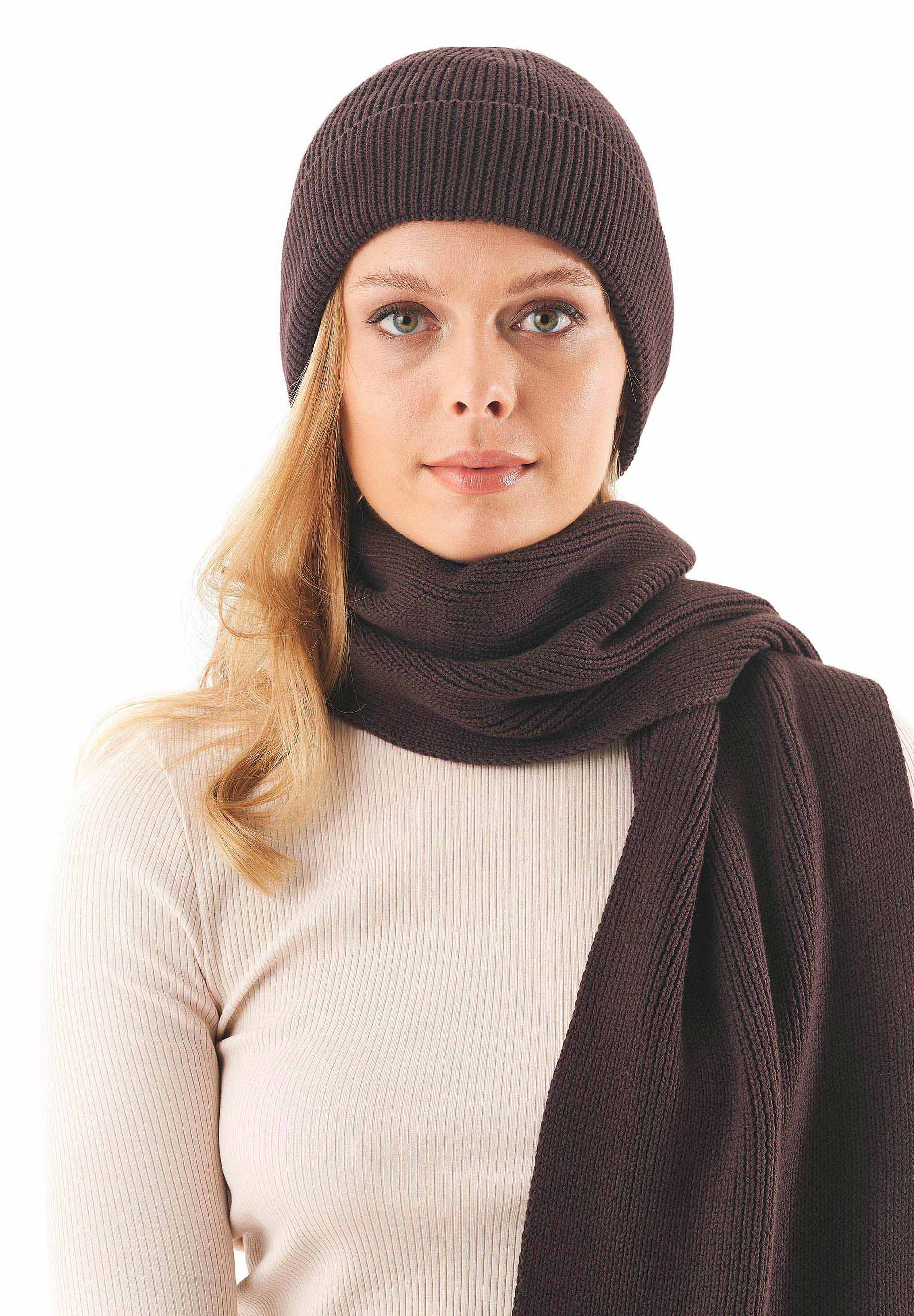 Unisex Strick-Beanie aus Bio-Baumwolle