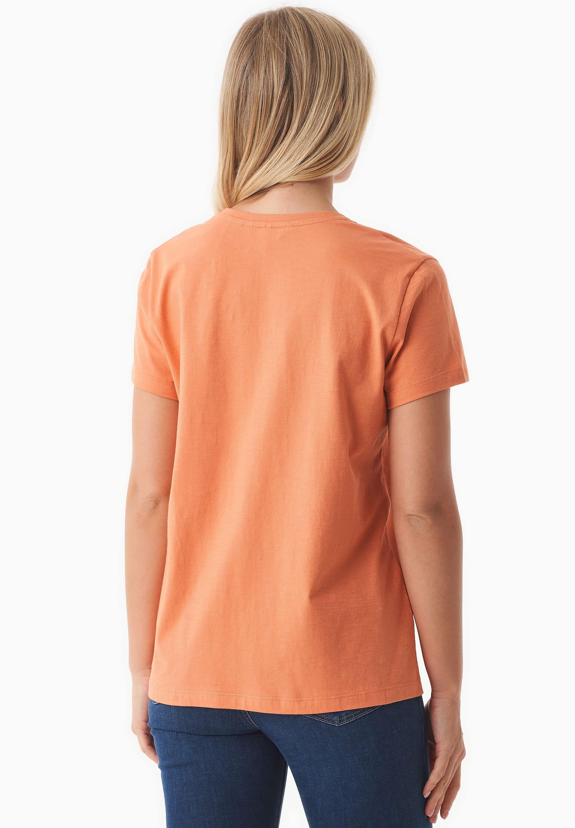Basic T-Shirt aus Bio-Baumwolle mit V-Ausschnitt