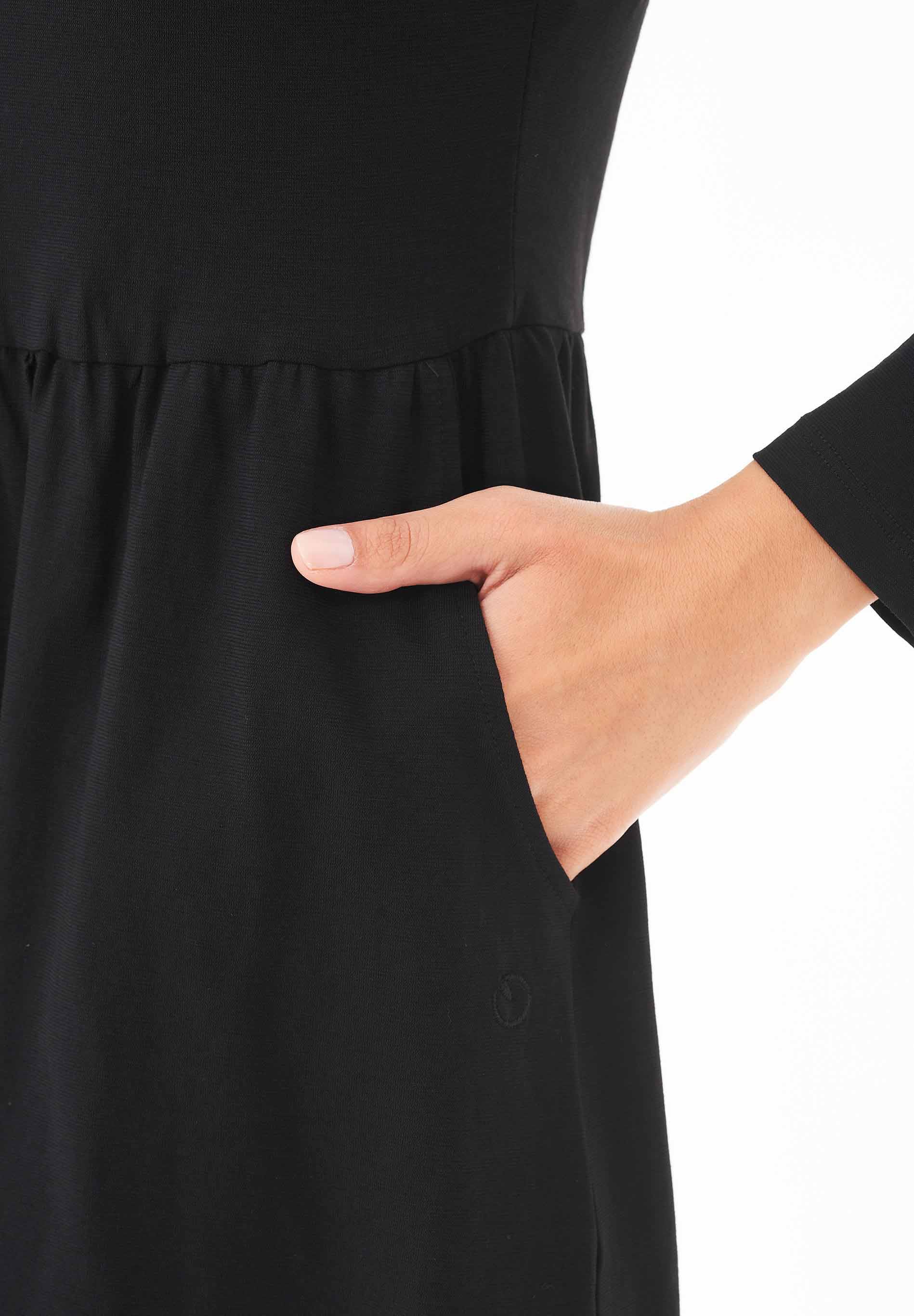 Langarm-Jerseykleid aus Bio-Baumwolle