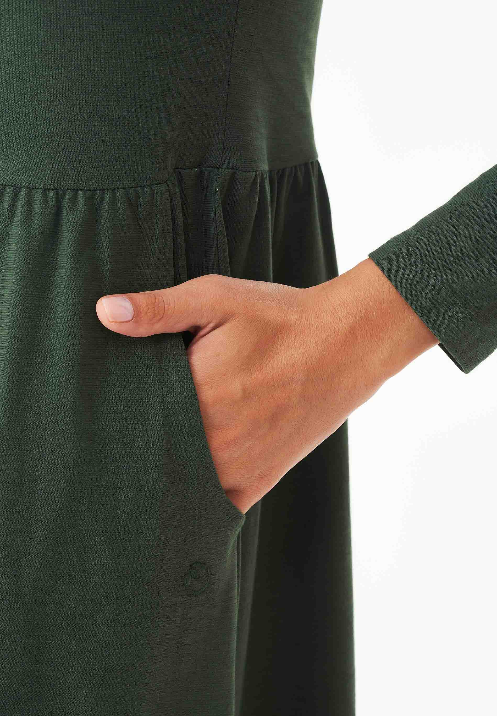 Langarm-Jerseykleid aus Bio-Baumwolle