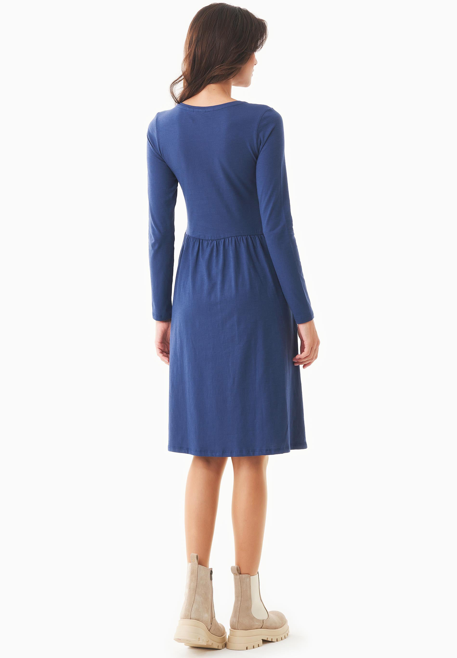Langarm-Jerseykleid aus Bio-Baumwolle