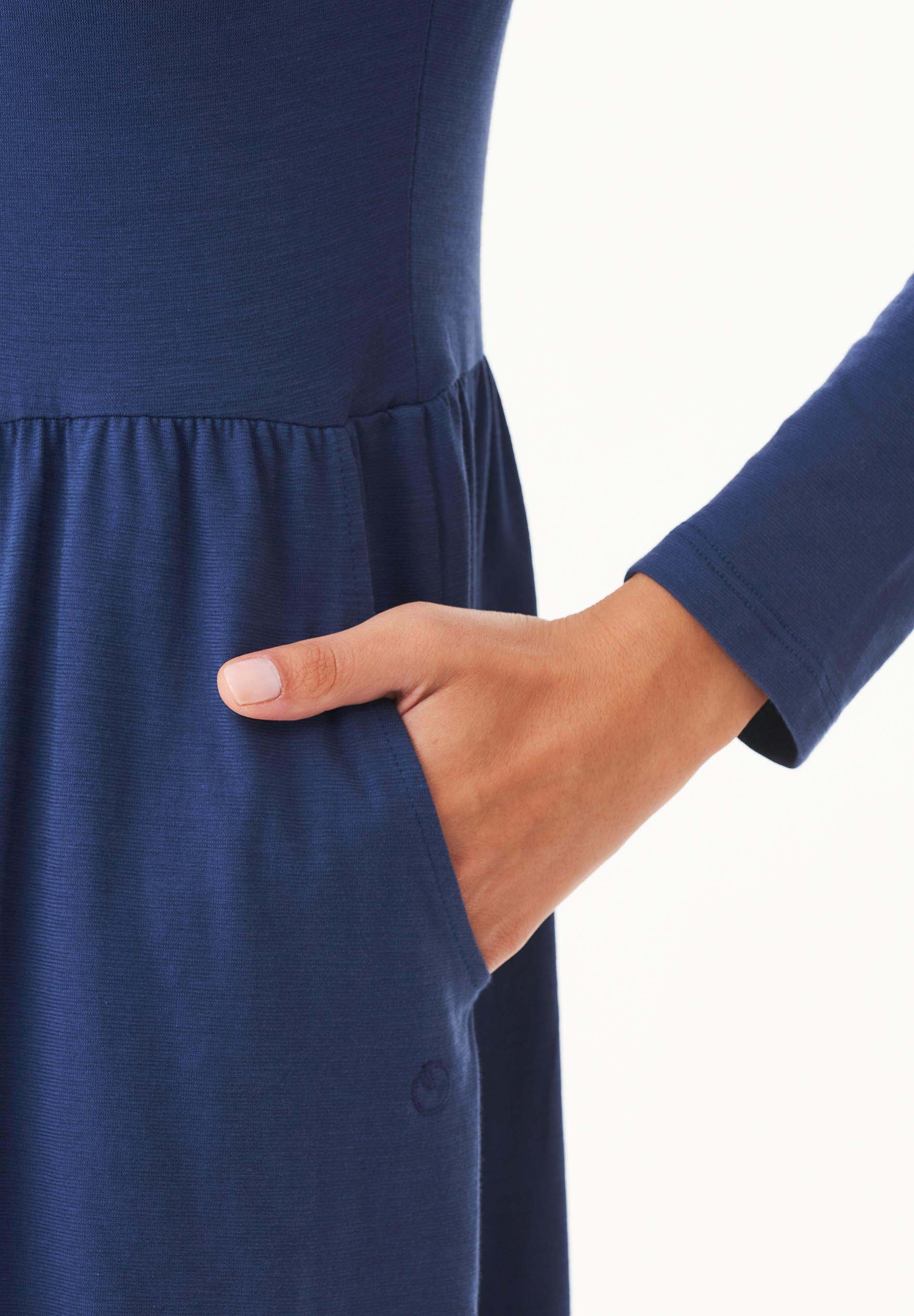 Langarm-Jerseykleid aus Bio-Baumwolle