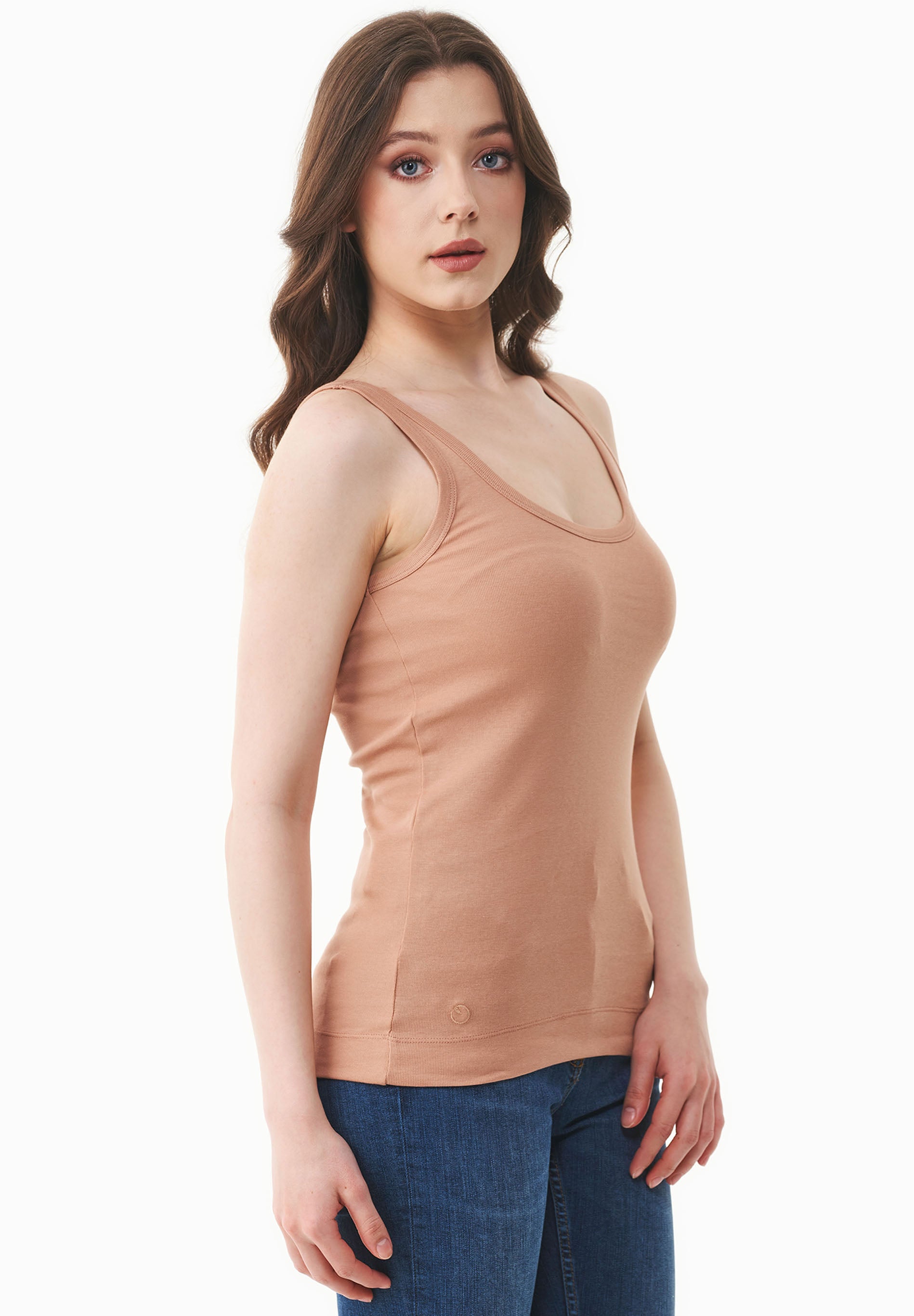 Geripptes Basic Top aus Bio-Baumwolle