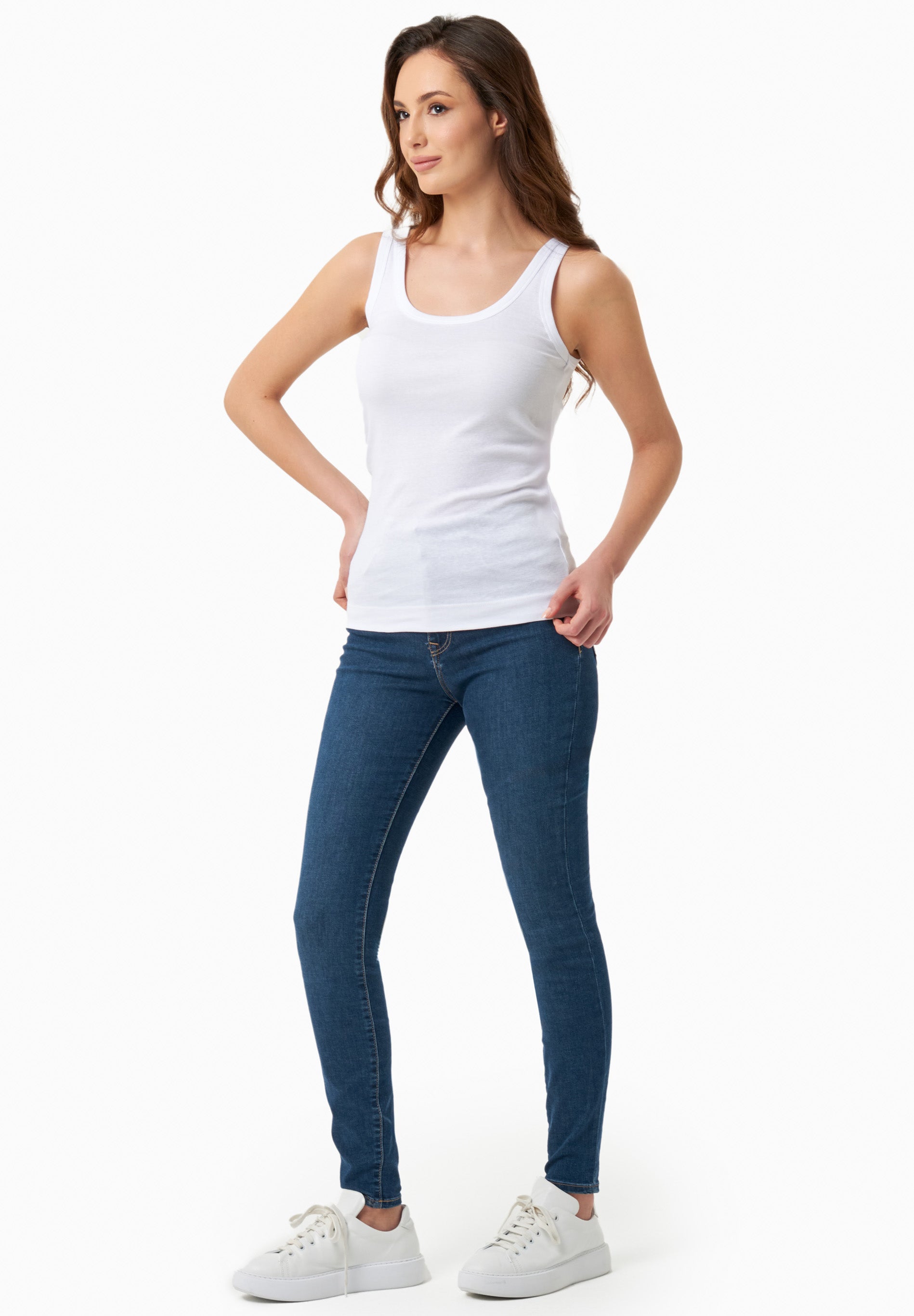 Geripptes Basic Top aus Bio-Baumwolle