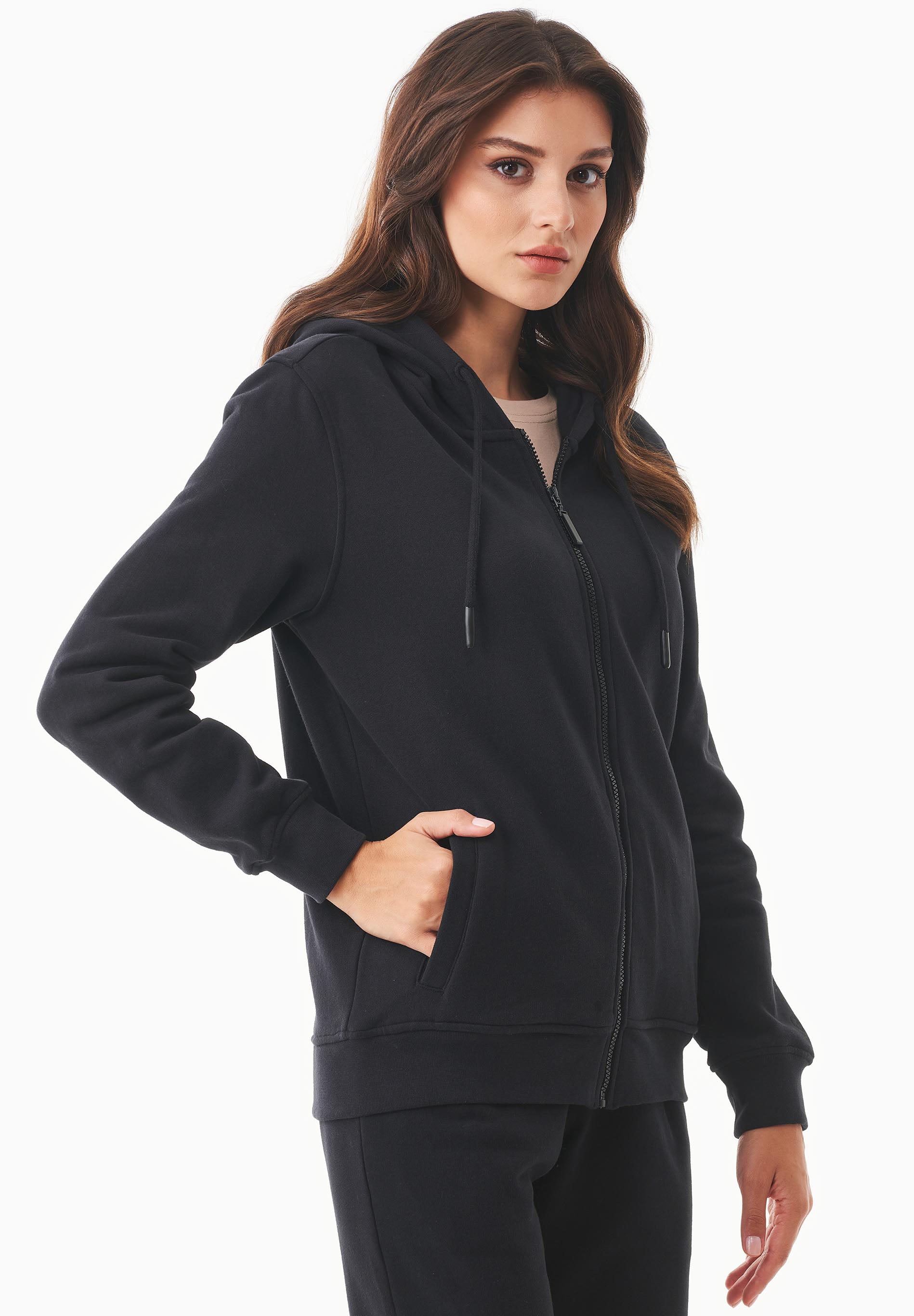 Soft Touch Zip-Hoodie aus Bio-Baumwolle