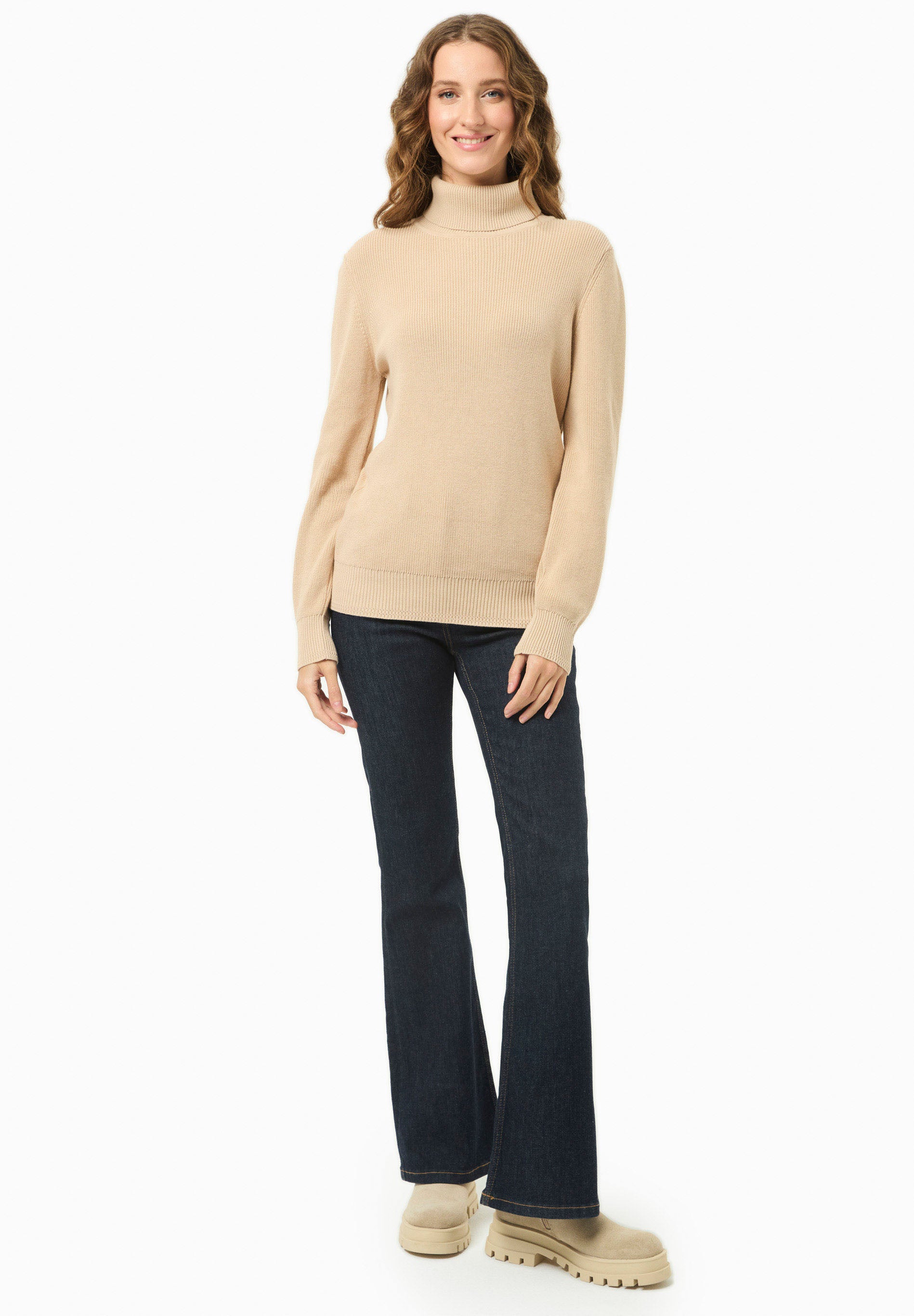 Rollkragenpullover aus Bio-Baumwolle