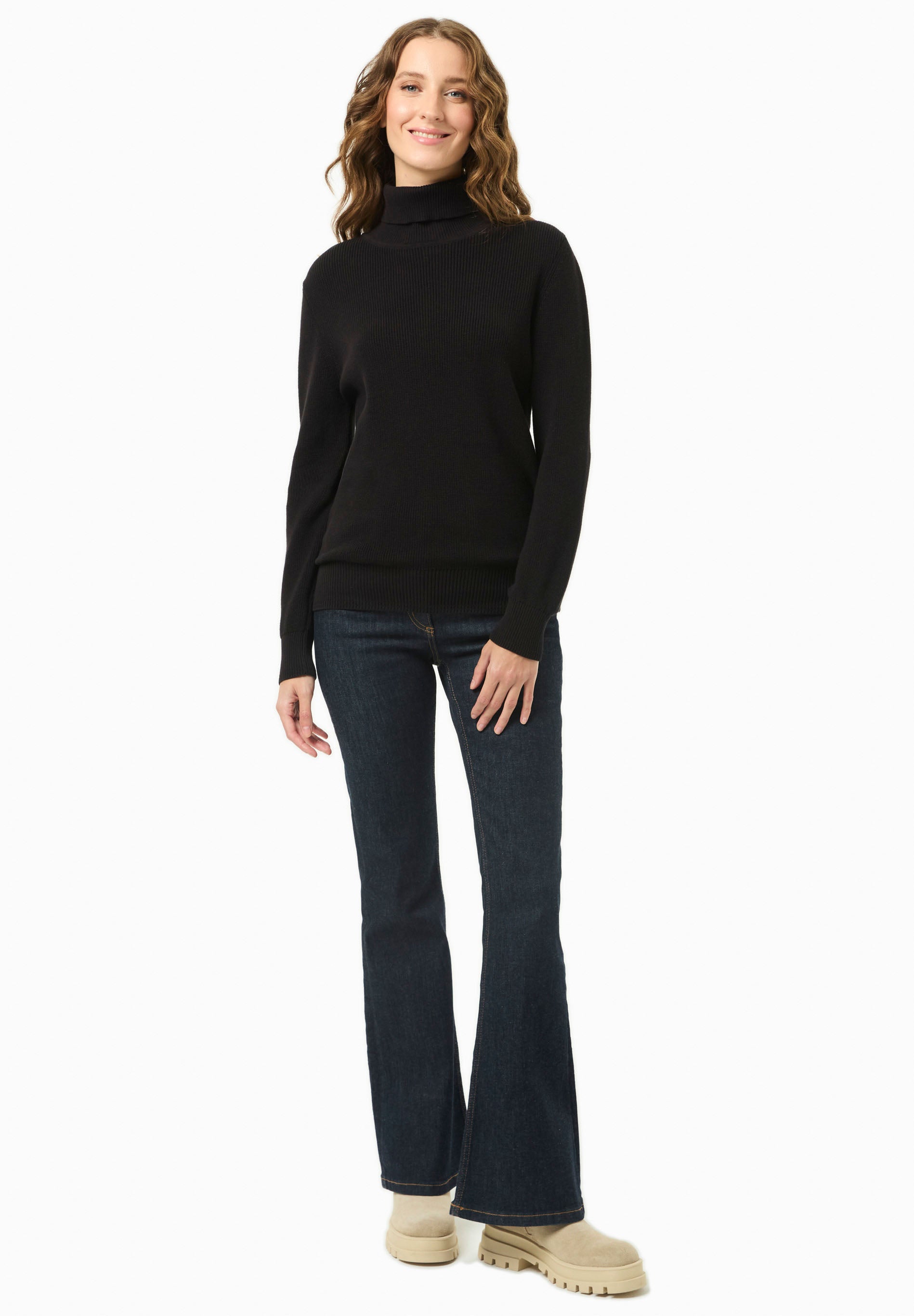 Rollkragenpullover aus Bio-Baumwolle