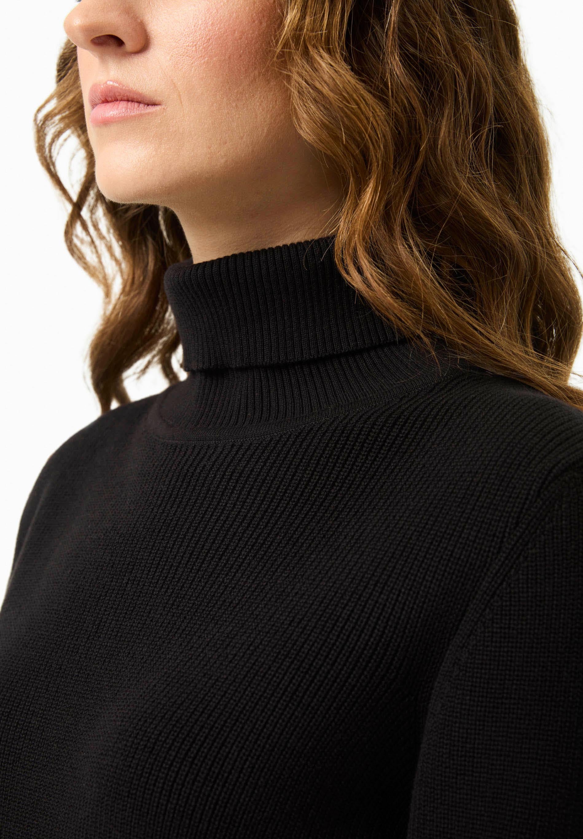 Rollkragenpullover aus Bio-Baumwolle