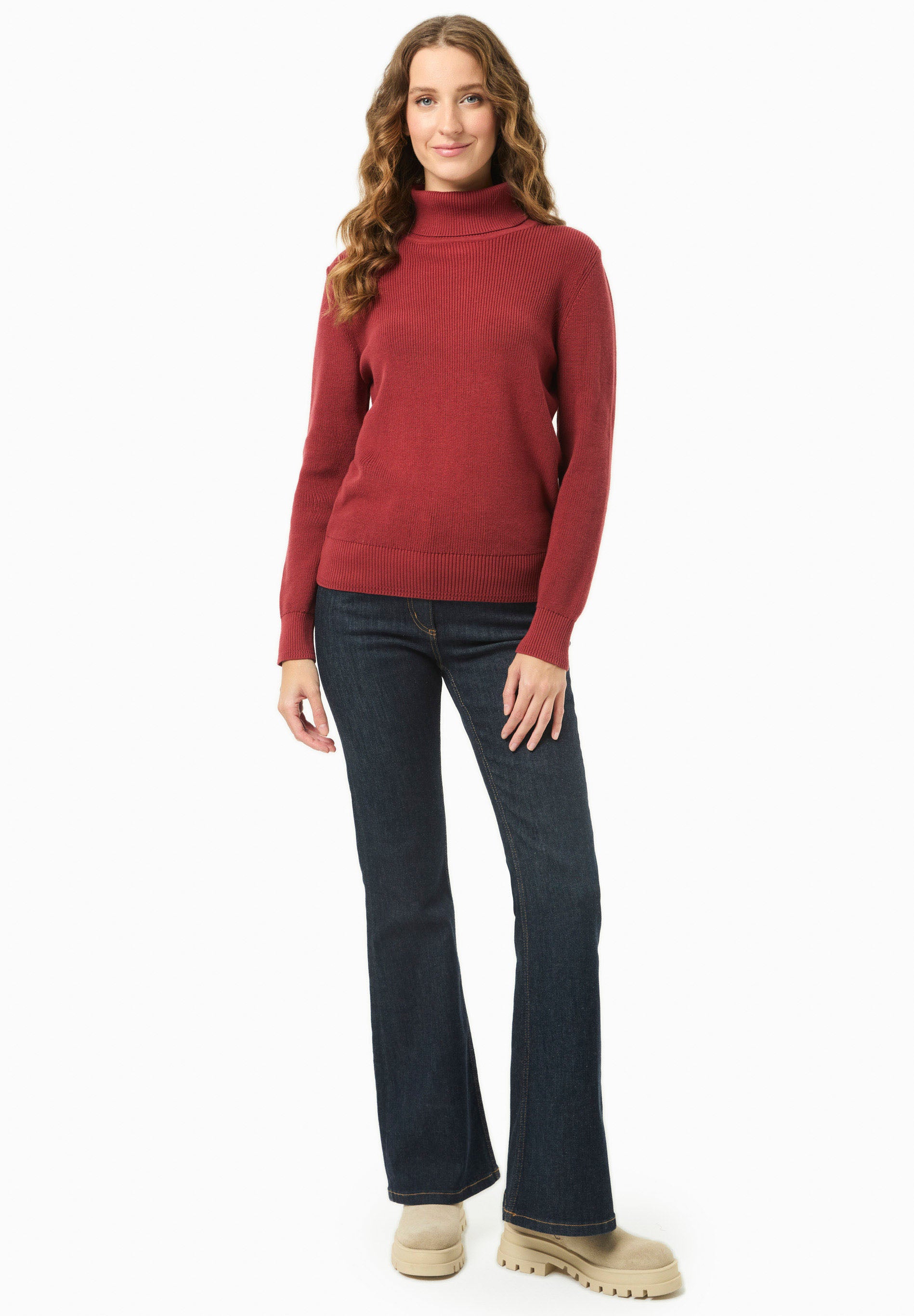 Rollkragenpullover aus Bio-Baumwolle