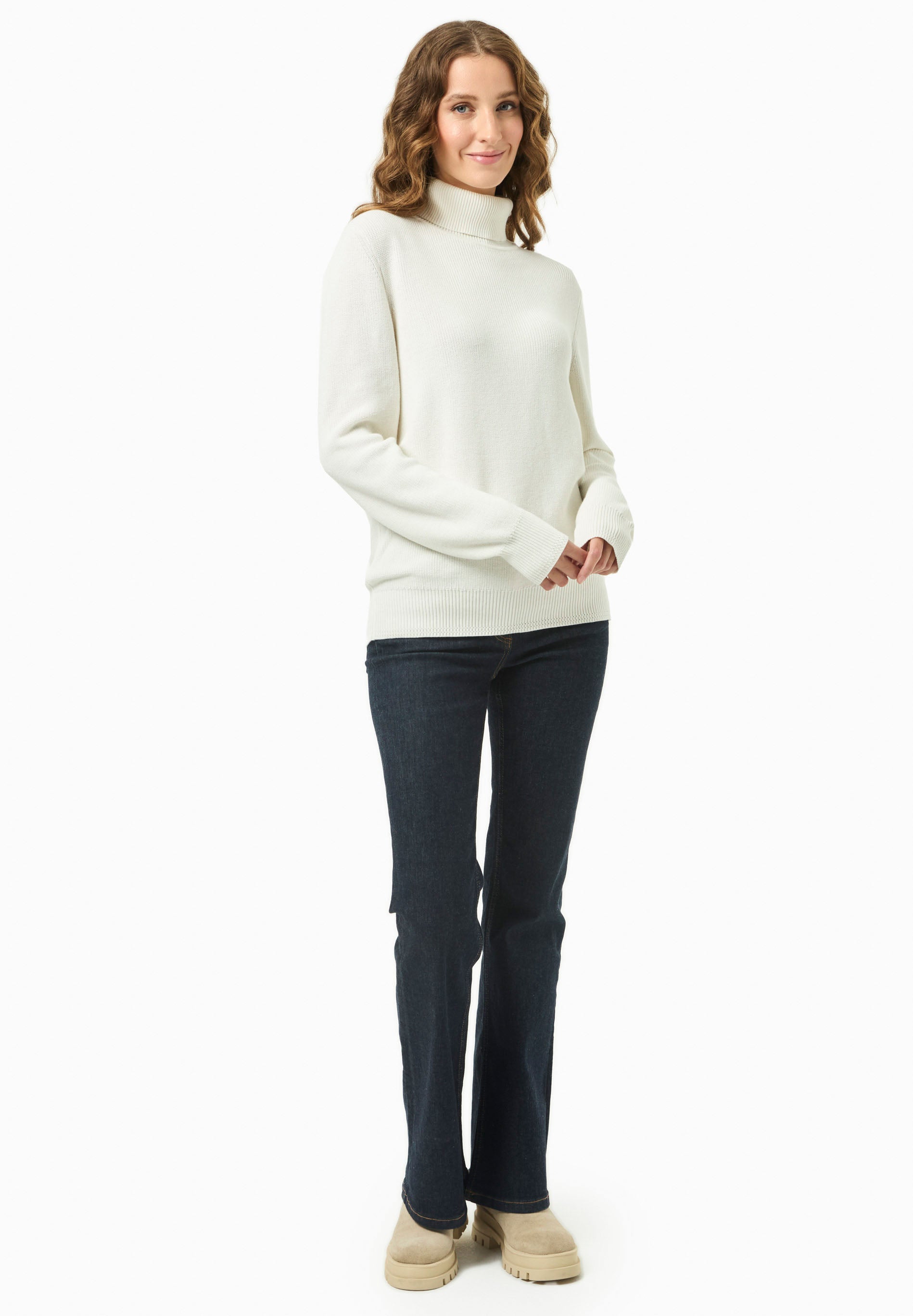 Rollkragenpullover aus Bio-Baumwolle
